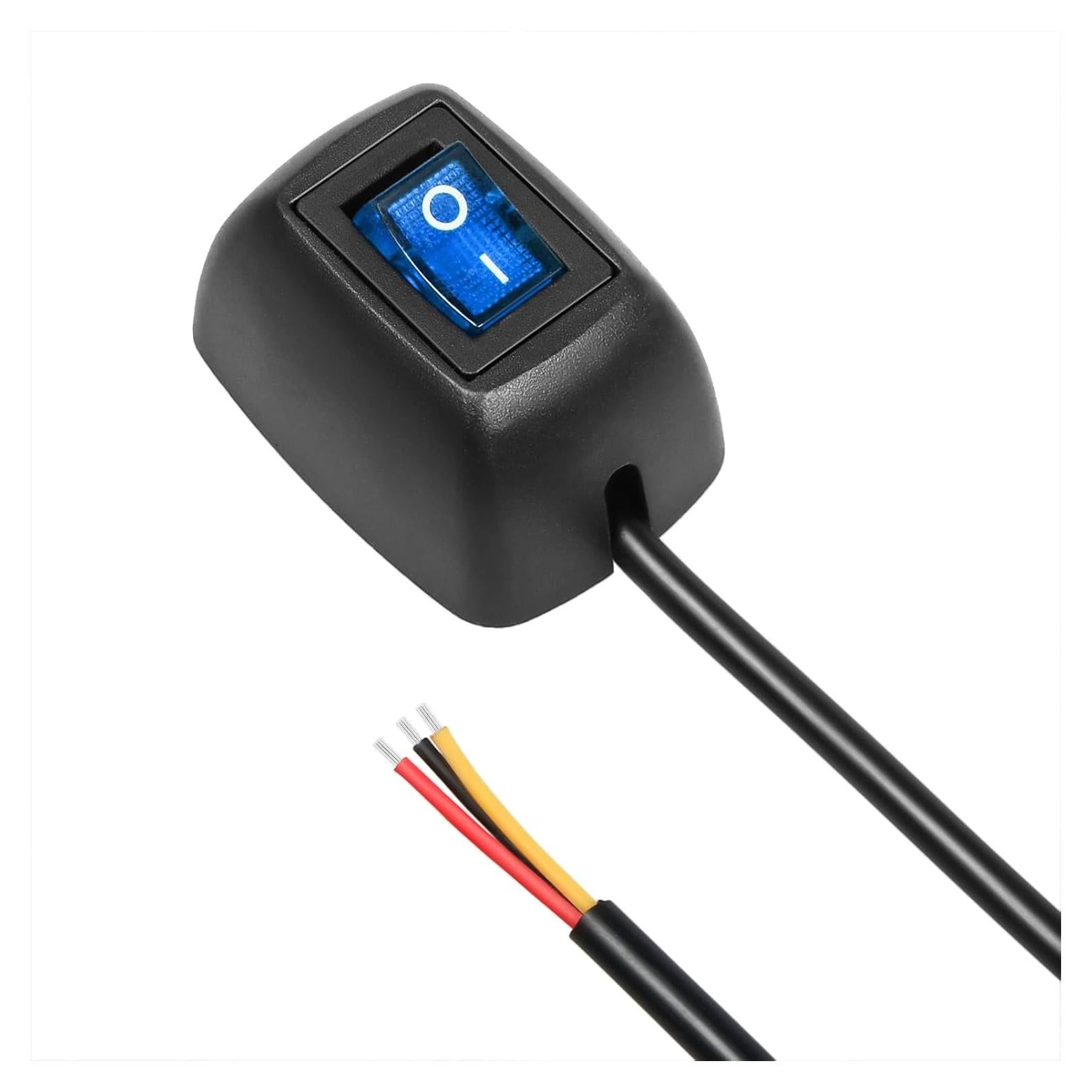 Interruptor de Cable Inline LED Azul OELFFOW KCD1 16A 250V