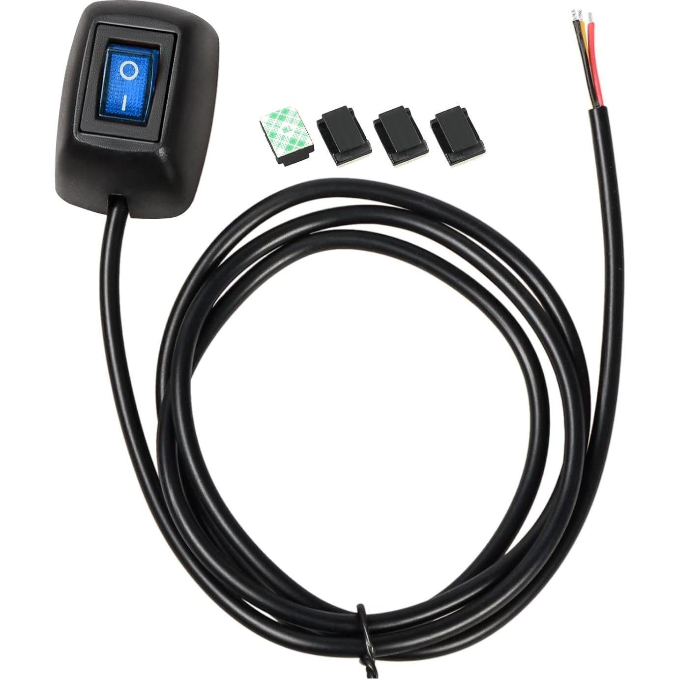 Interruptor de Cable Inline LED Azul OELFFOW KCD1 16A 250V