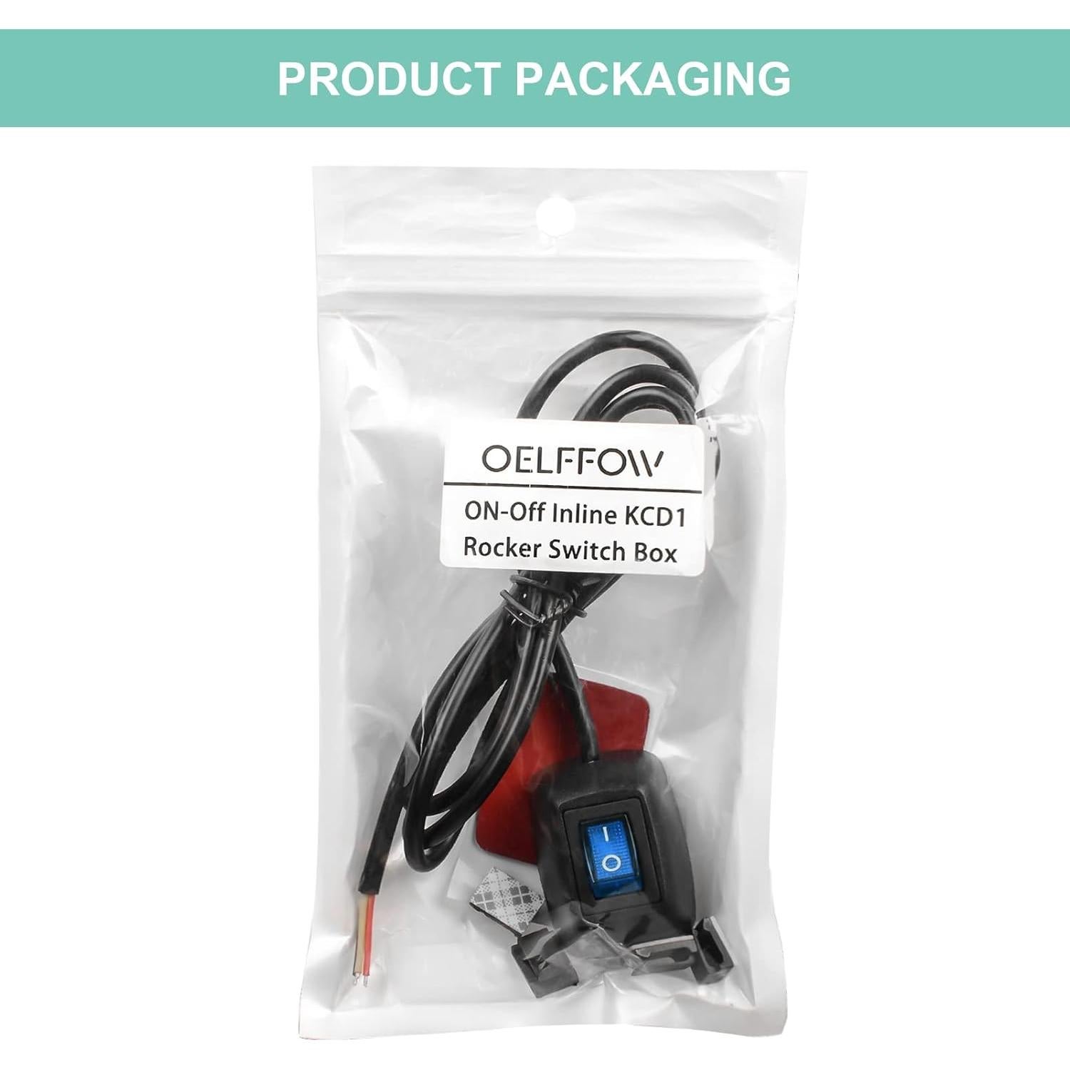 Interruptor de Cable Inline LED Azul OELFFOW KCD1 16A 250V