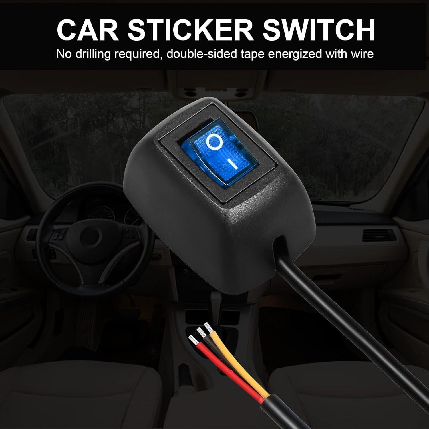 Interruptor de Cable Inline LED Azul OELFFOW KCD1 16A 250V