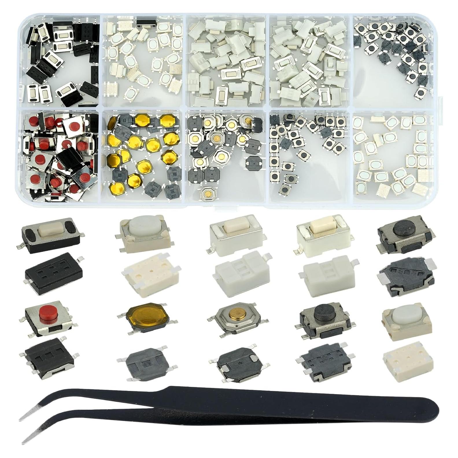 Kit 250 Interruptores Momentáneos Táctiles MTDELE - 10 Valores