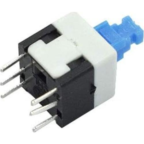 6Pin Two Row Through Hole Mount DPDT Self-Locking Mounting Tact Tactile Power Micro Push Button Switches 8 x 8 mm - (20 Pcs)