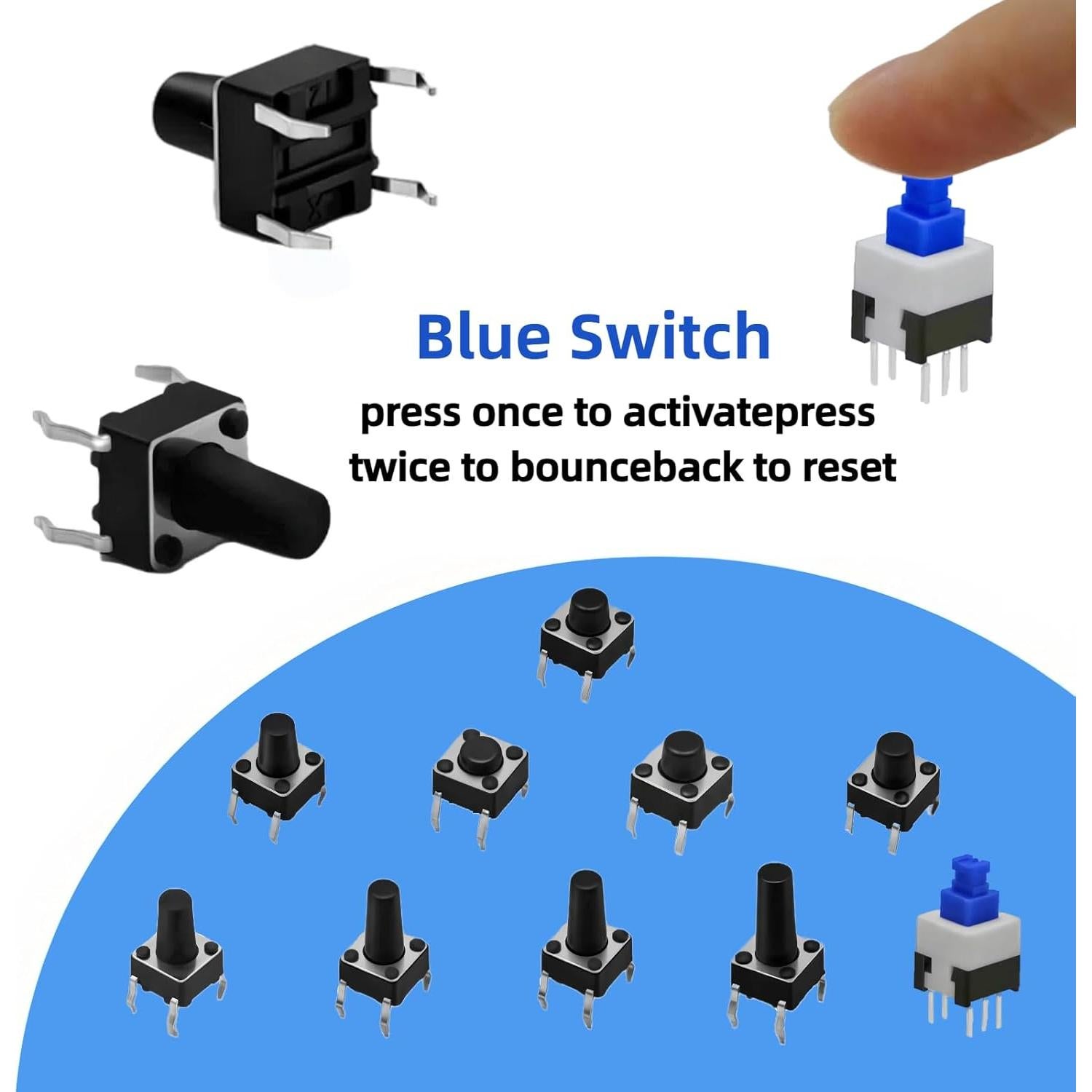 Kit de 228 Interruptores Táctiles 6x6mm y 7x7mm EGSCST