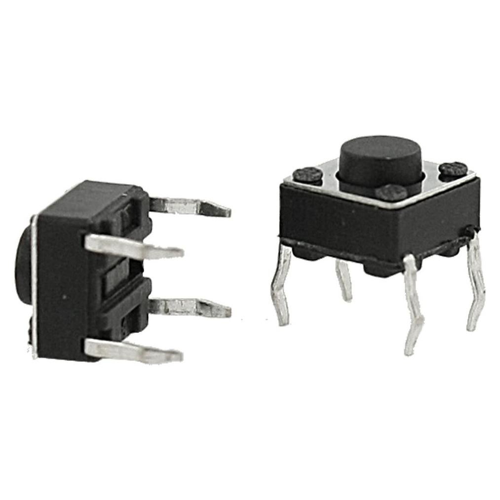Interruptor Táctil Momentáneo uxcell 100 Pcs 6x6x4.5mm