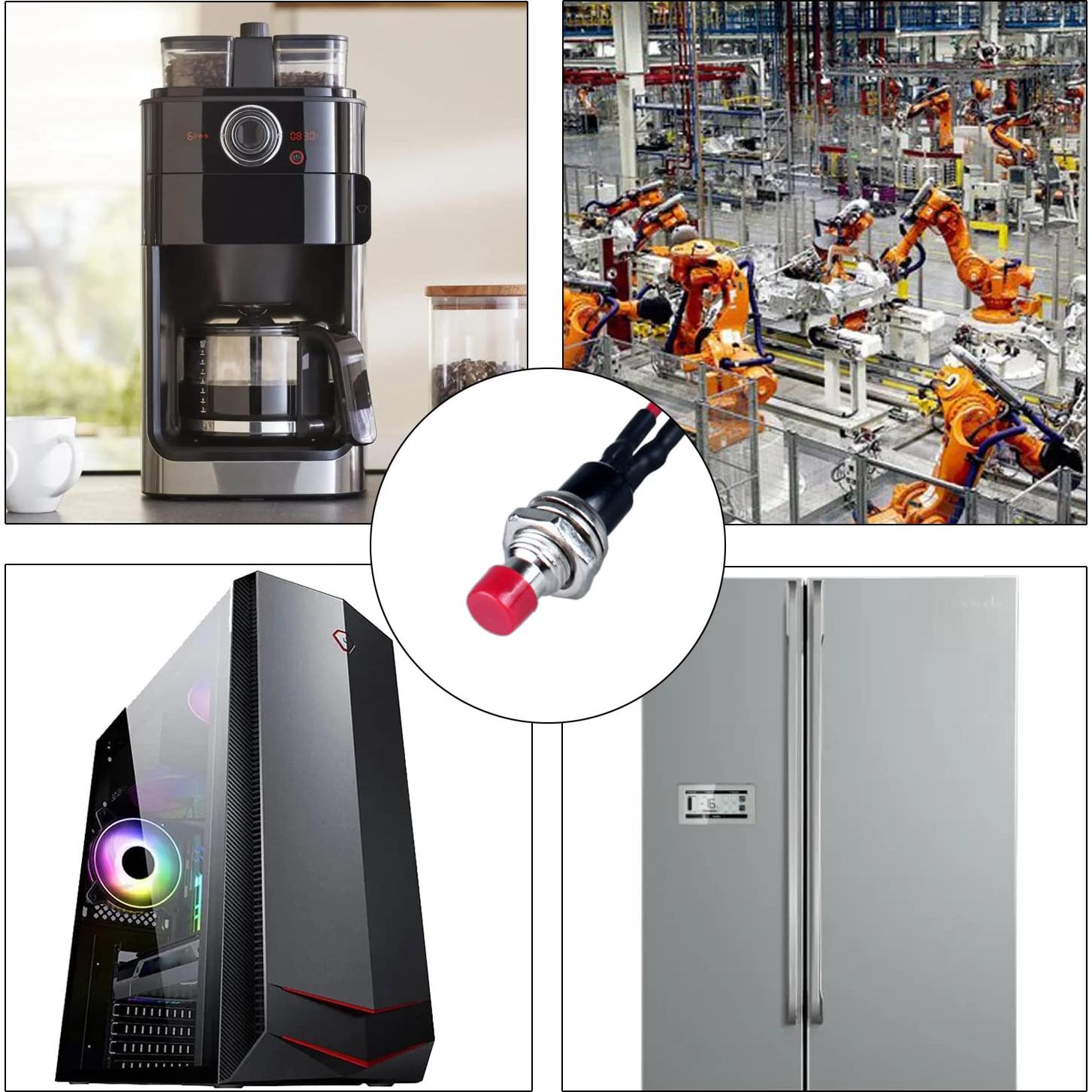 Paquete de 12 Interruptores de Botón Mini DMWD 1A 250VAC