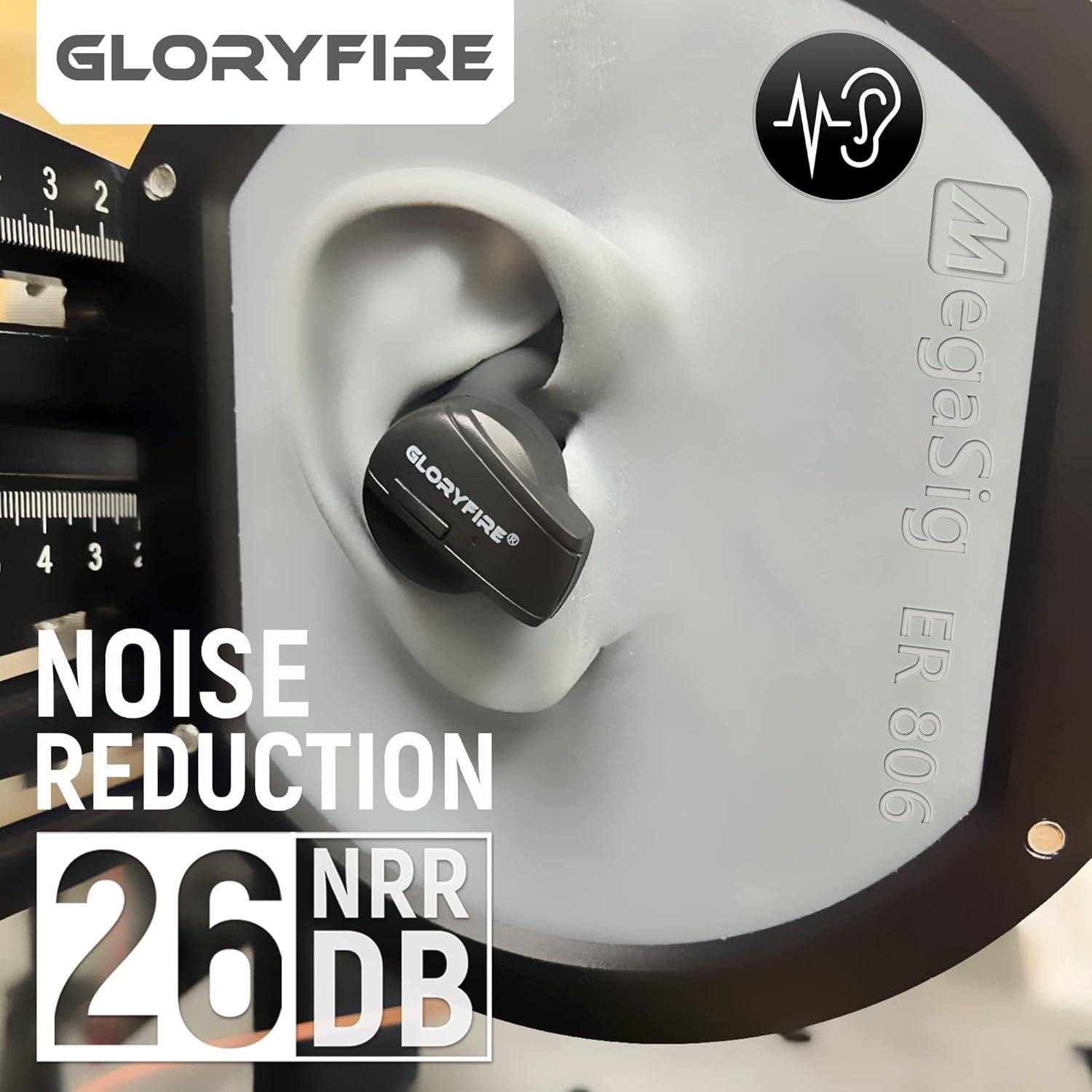 Tapones para Oídos GLORYFIRE GF-ES Reducción Ruido 26dB