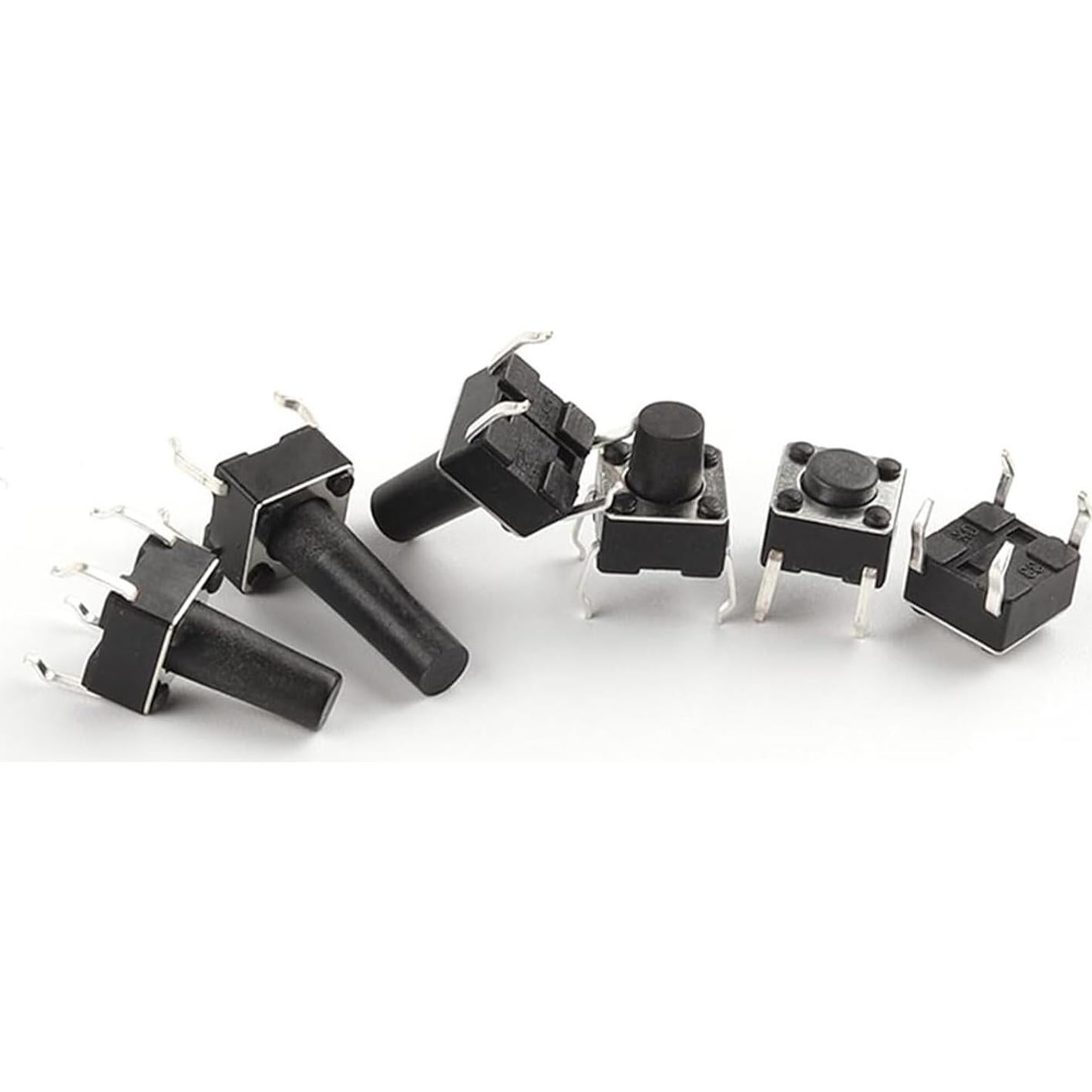 Kit de 200 Interruptores Táctiles 6x6mm hiBCTR con 10 Alturas