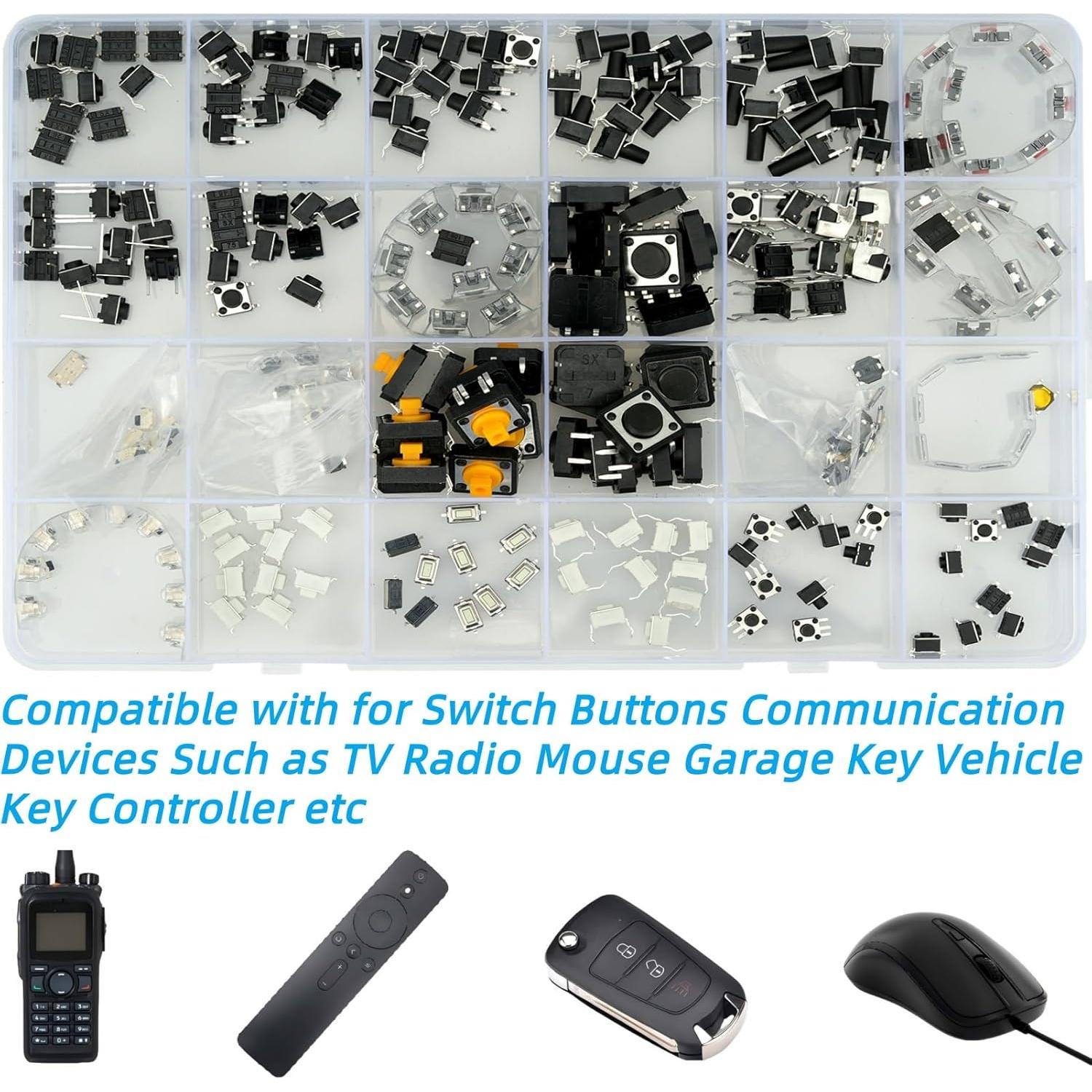 Kit de 240 Interruptores Micro Táctiles MTDELE para Electrodomésticos