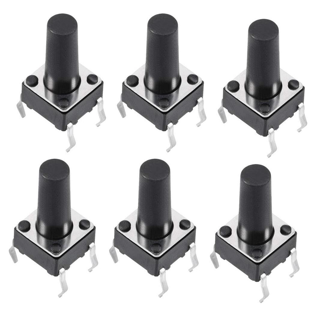 Interruptor Táctil Momentáneo uxcell 4 Pines 6x6mm 10PCS
