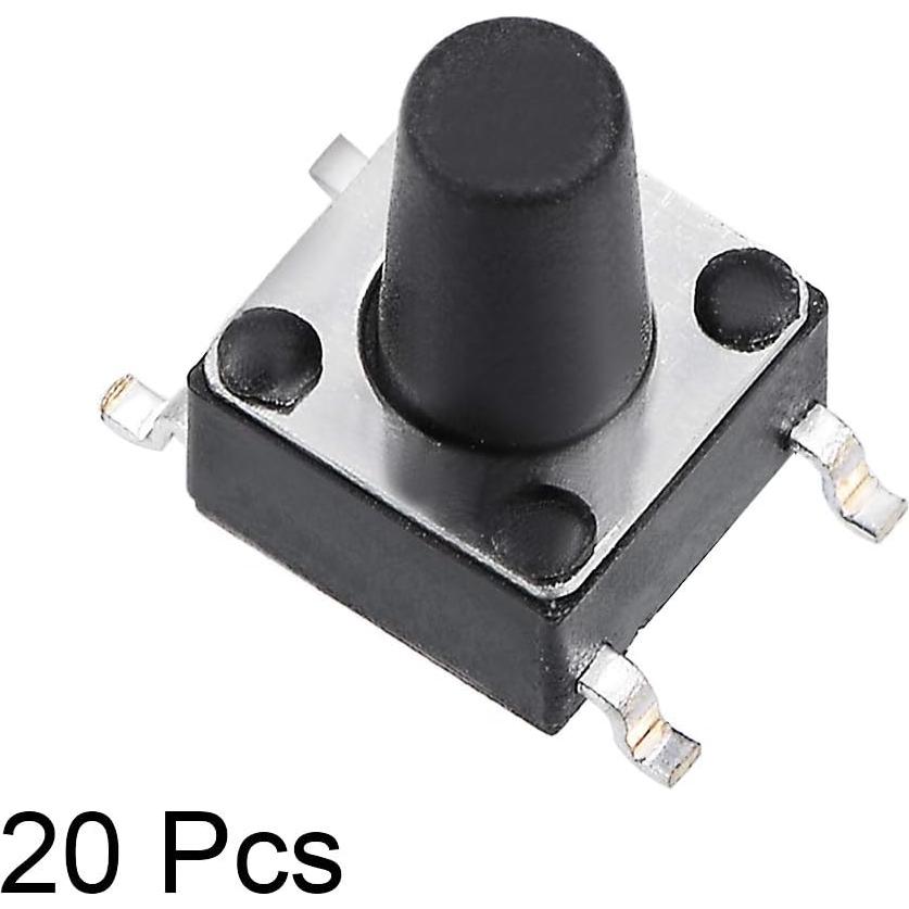Interruptor Táctil Momentáneo uxcell 6x6x9mm 20PCS 4 Pines