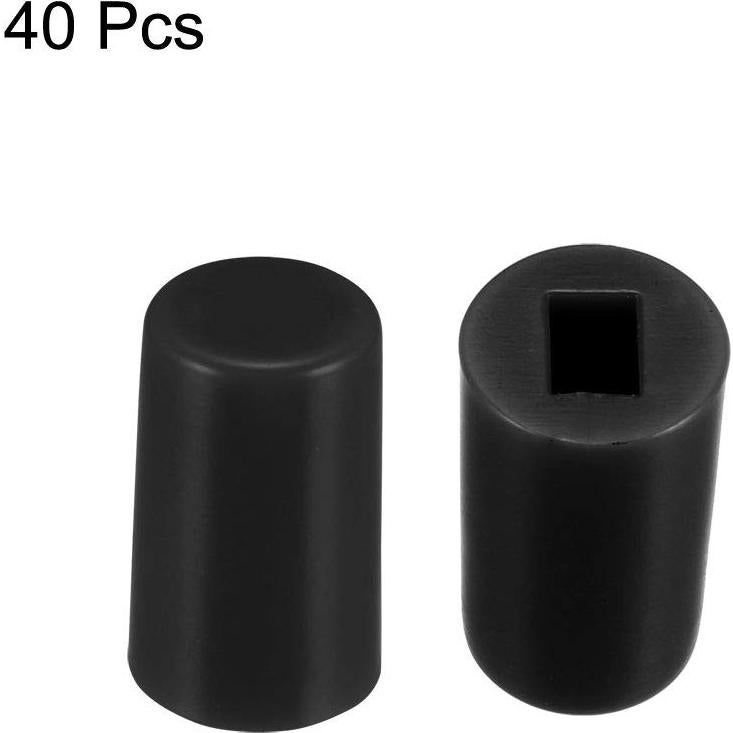 Tapa de Interruptor Táctil uxcell 6x10mm 40pcs Negro