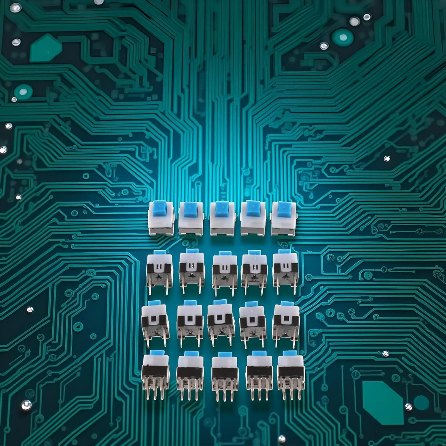 20 Interruptores Táctiles Momentáneos DIP-6 Htppzjr 7x7mm