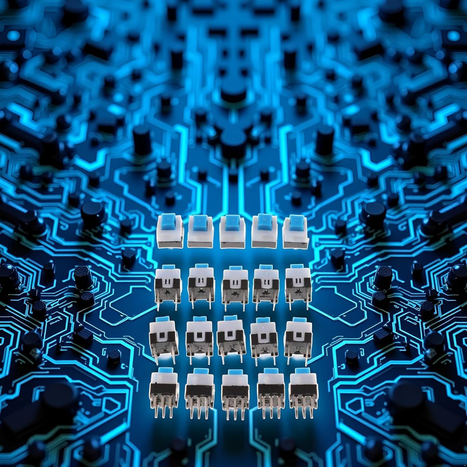 20 Interruptores Táctiles Momentáneos DIP-6 Htppzjr 7x7mm