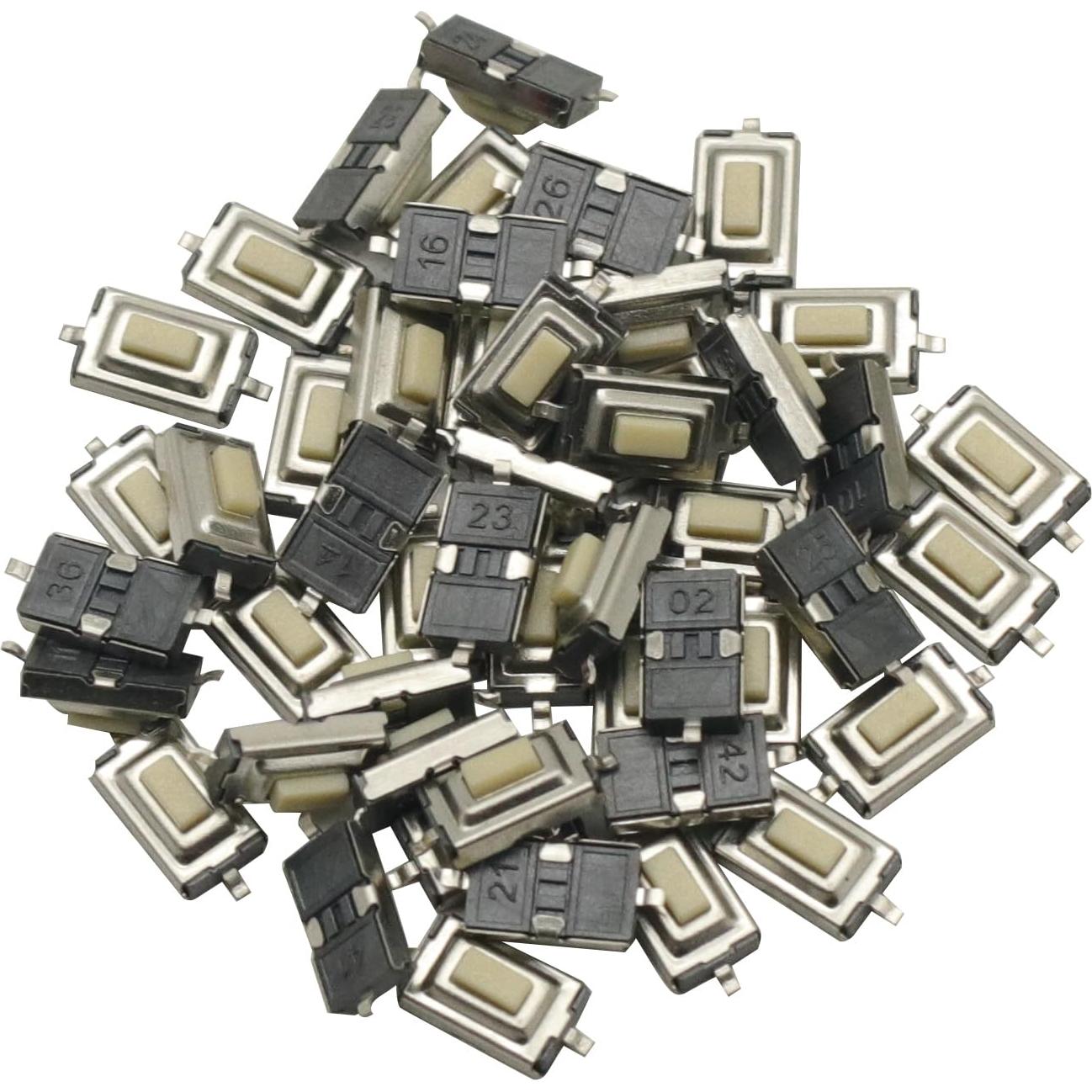 Interruptor Táctil SMD 2 Pines 3x6x2.5mm 100pcs GODIYMODULES
