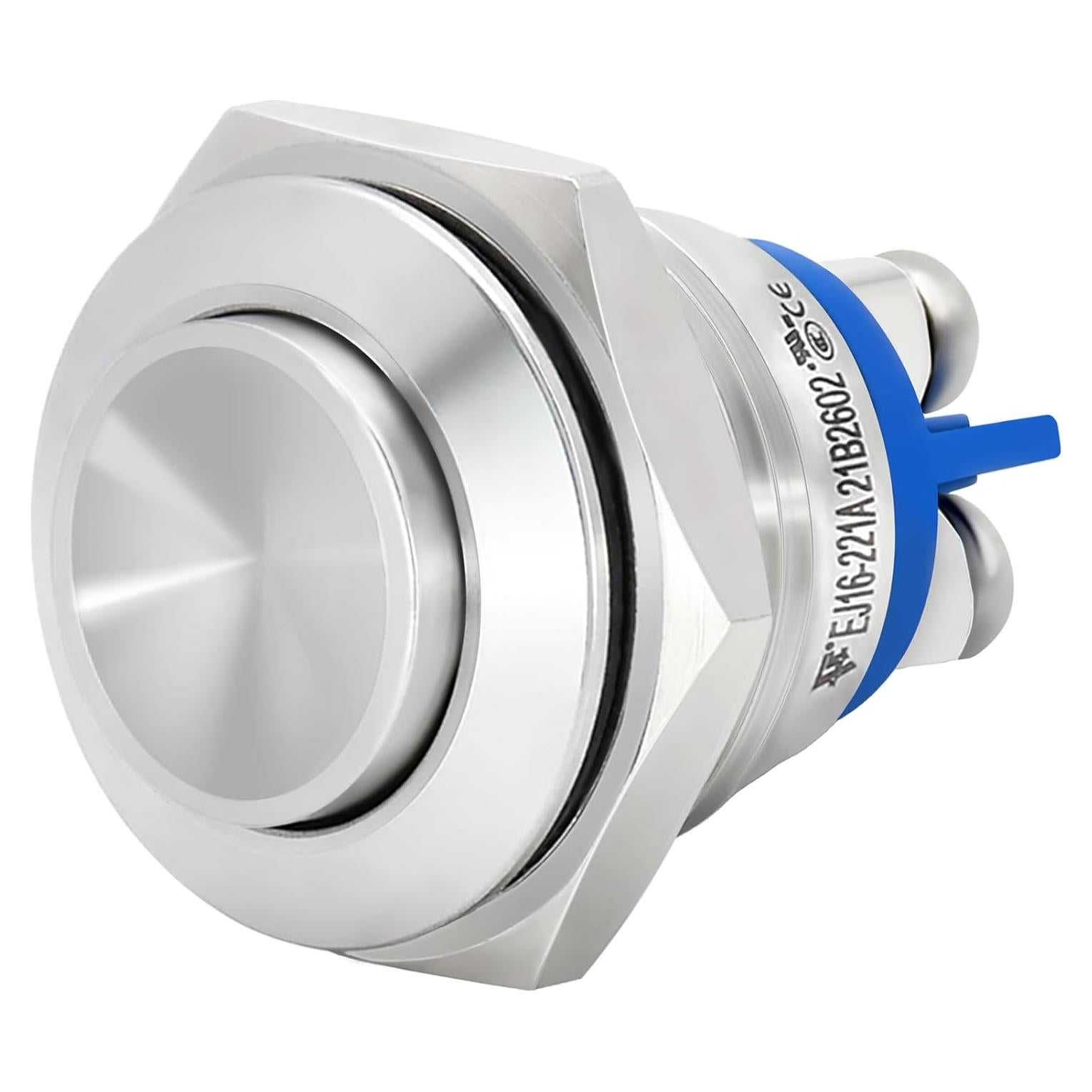 Interruptor de Botón Momentáneo ZJWZJH 16mm IP67 3 Pcs