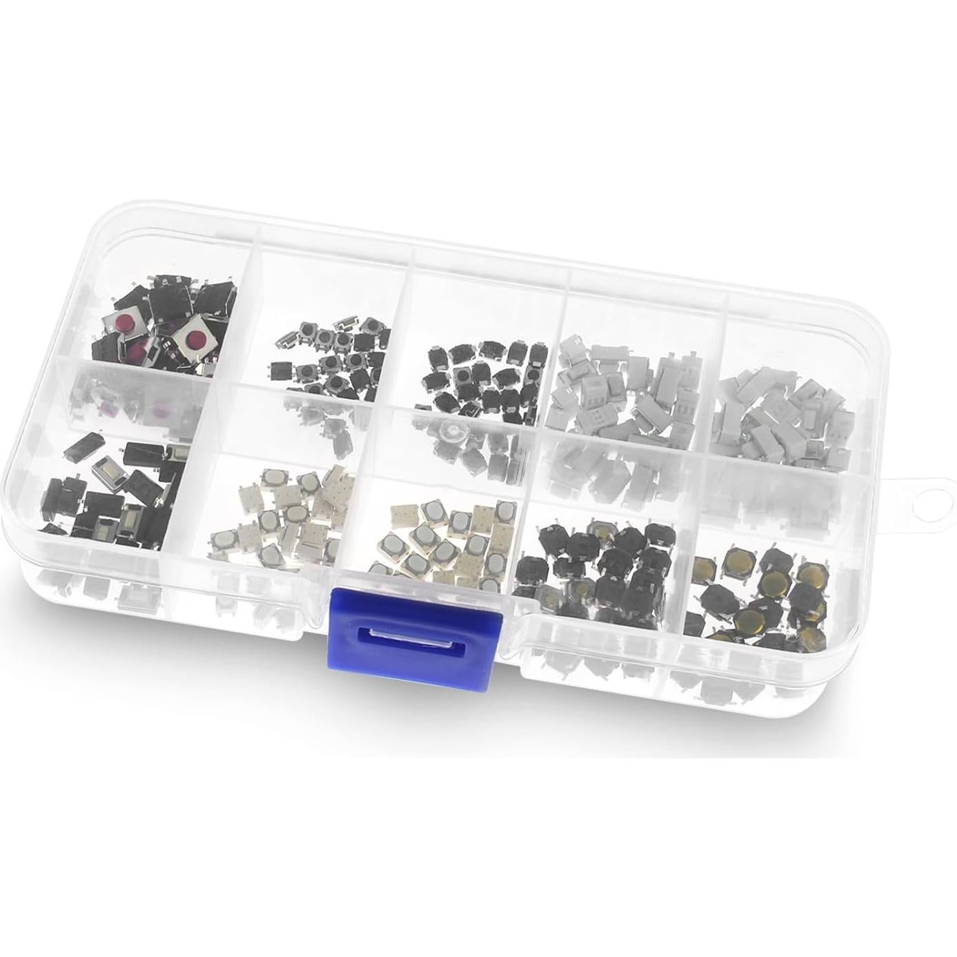 Kit de 250 Micro Interruptores Momentáneos Yetaida 10 Tipos