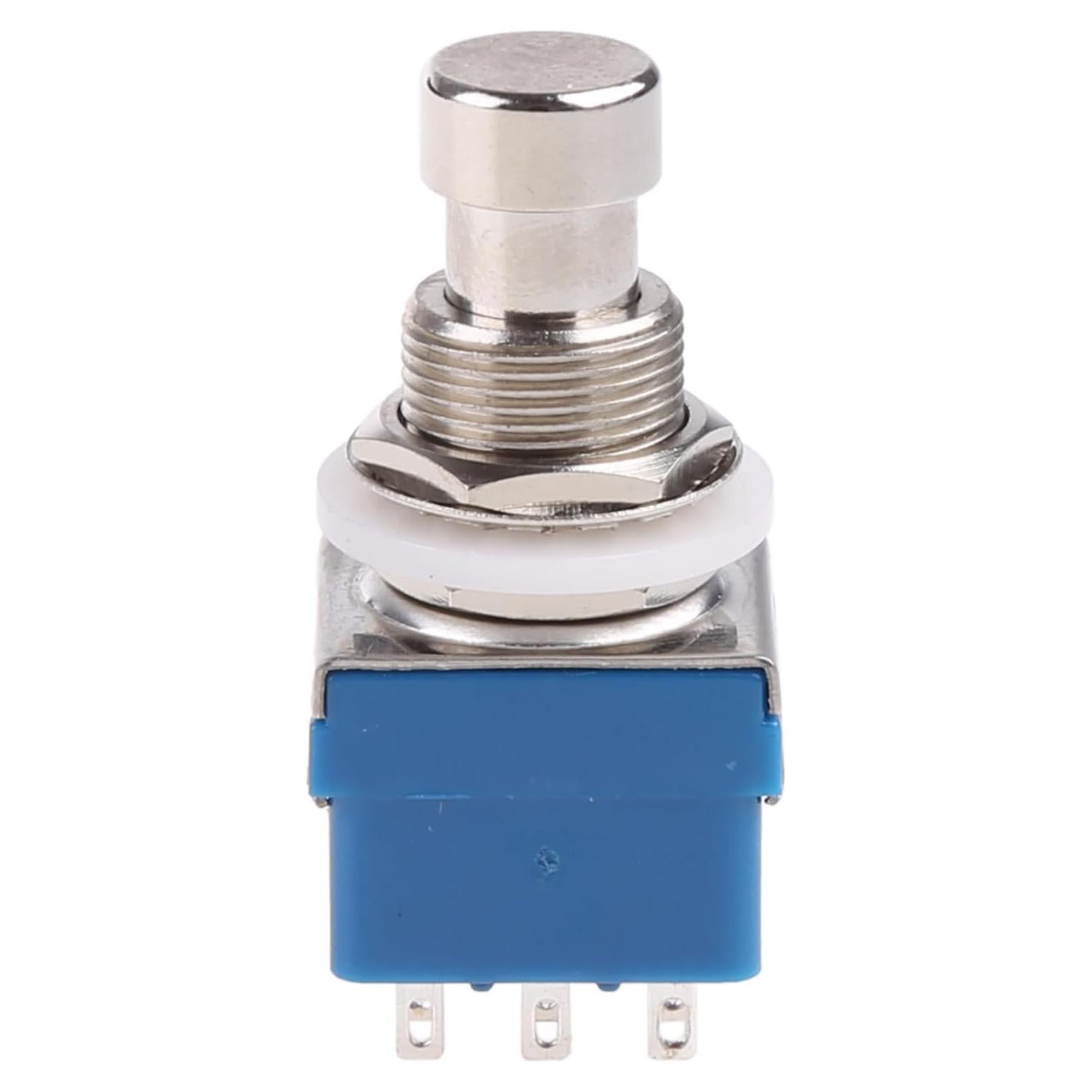 Pedal de Pie 3PDT Plata para Efectos de Guitarra Eléctrica