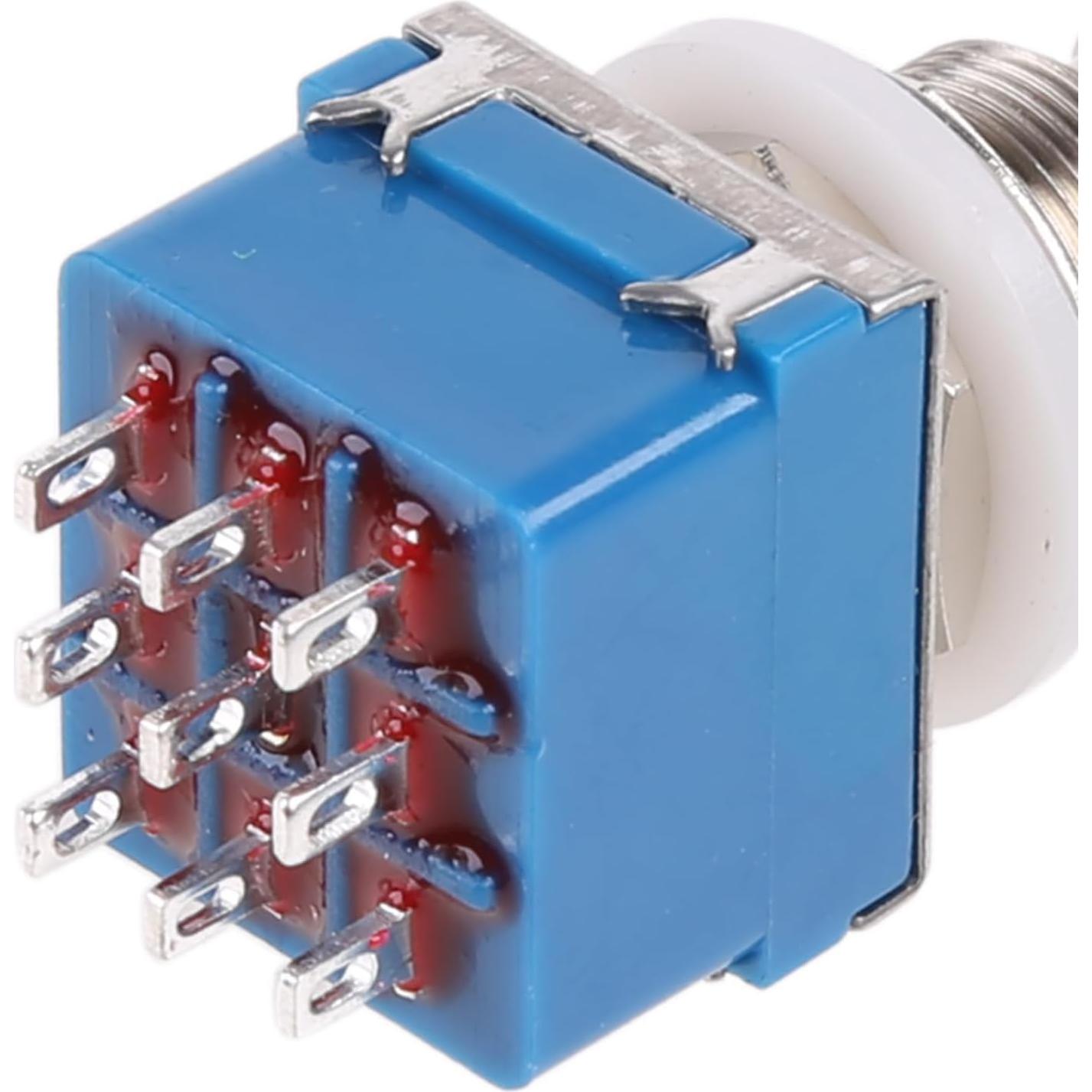 Pedal de Pie 3PDT Plata para Efectos de Guitarra Eléctrica