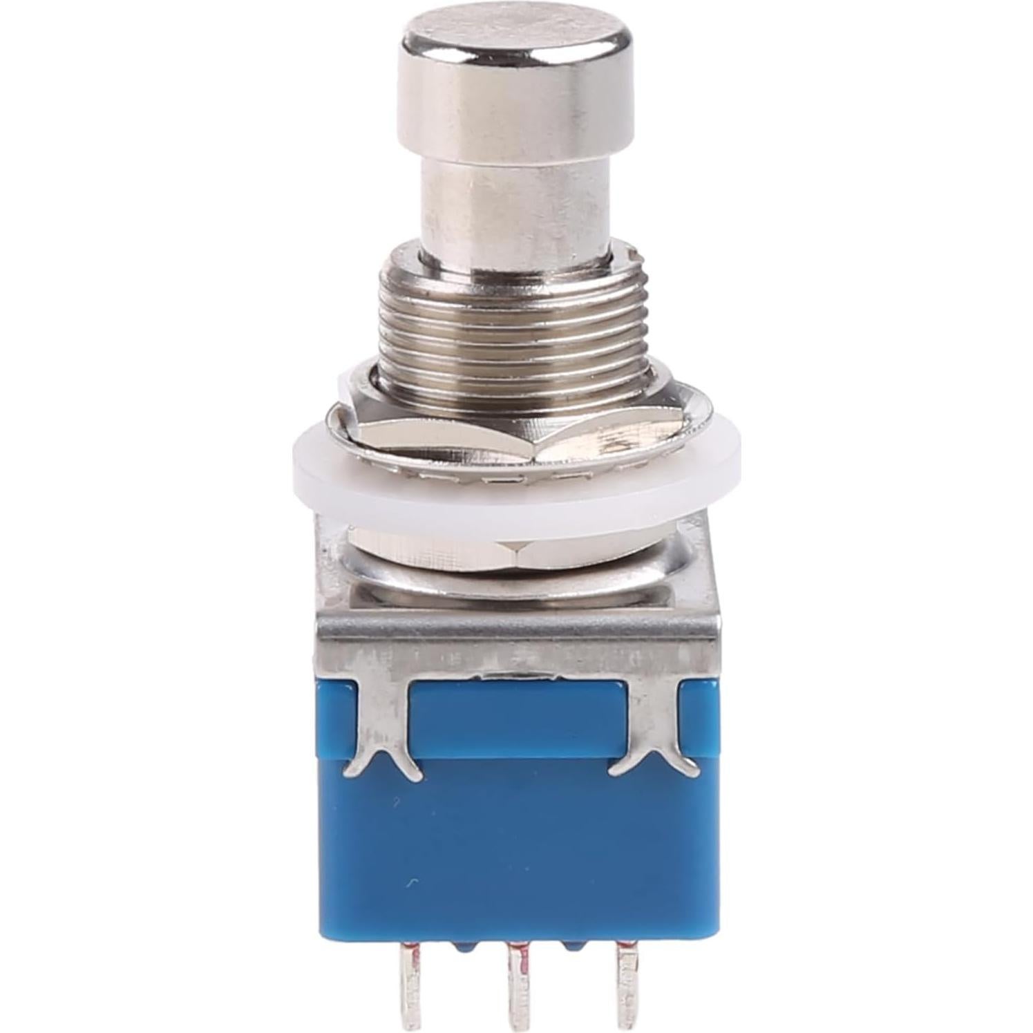 Pedal de Pie 3PDT Plata para Efectos de Guitarra Eléctrica