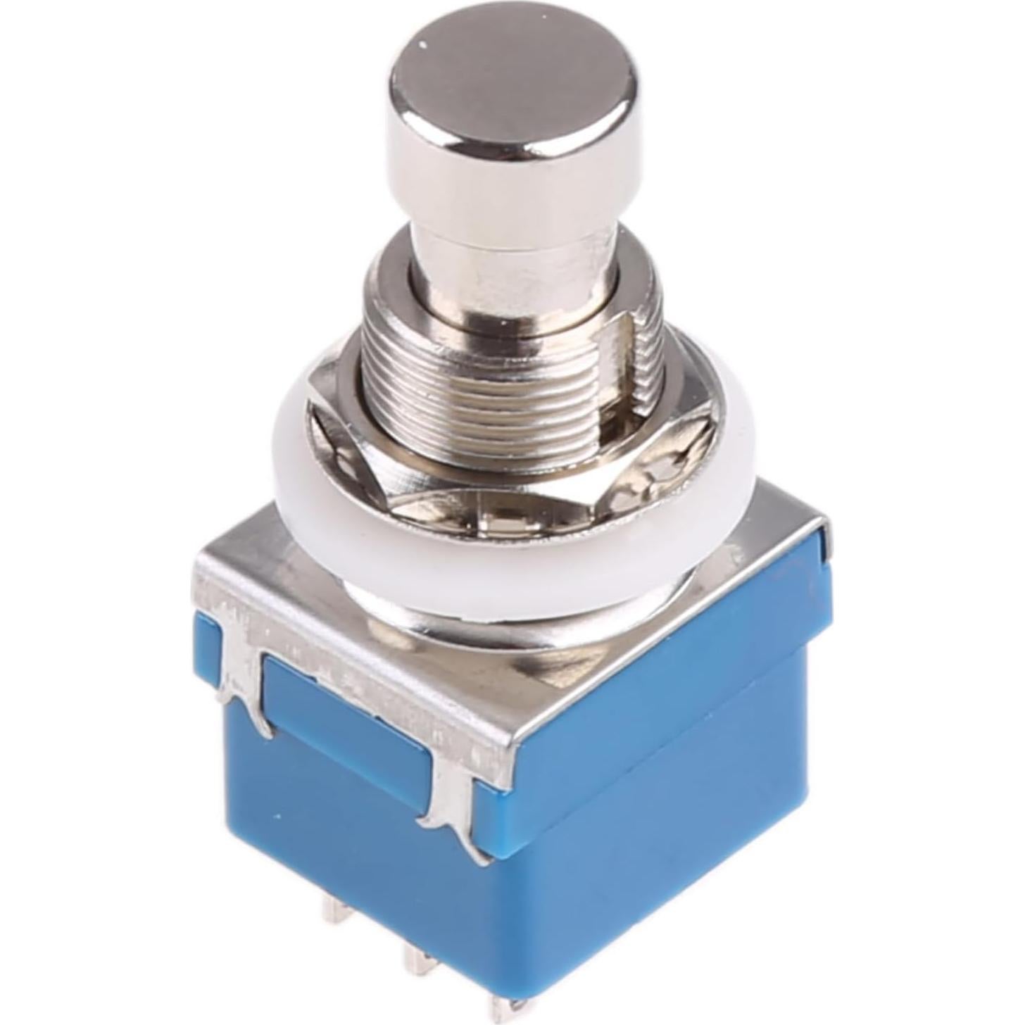 Pedal de Pie 3PDT Plata para Efectos de Guitarra Eléctrica