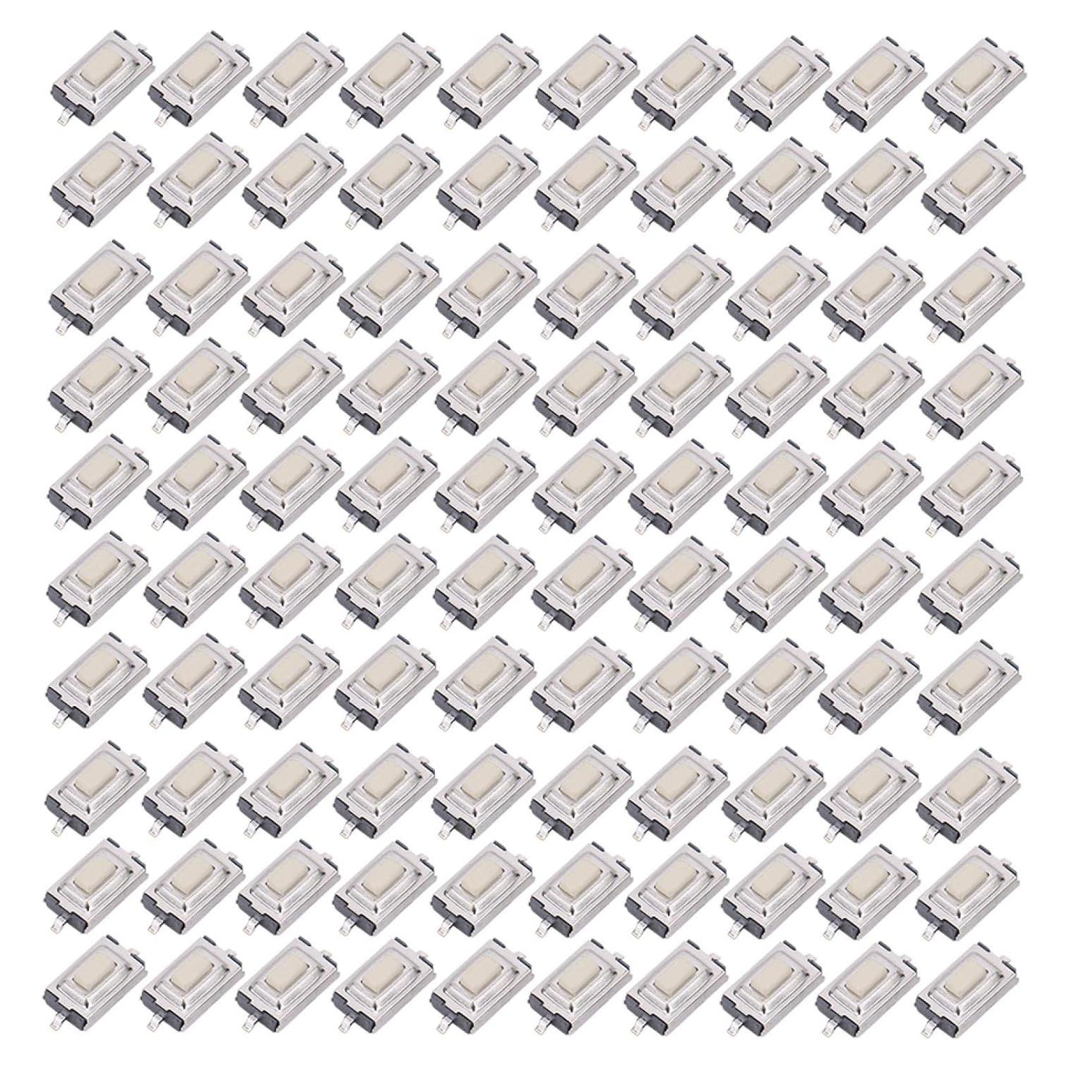 100 Interruptores Táctiles Momentáneos SMD 3x6mm Thincol