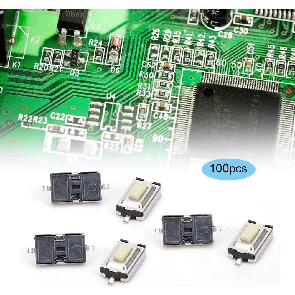 100 Interruptores Táctiles Momentáneos SMD 3x6mm Thincol
