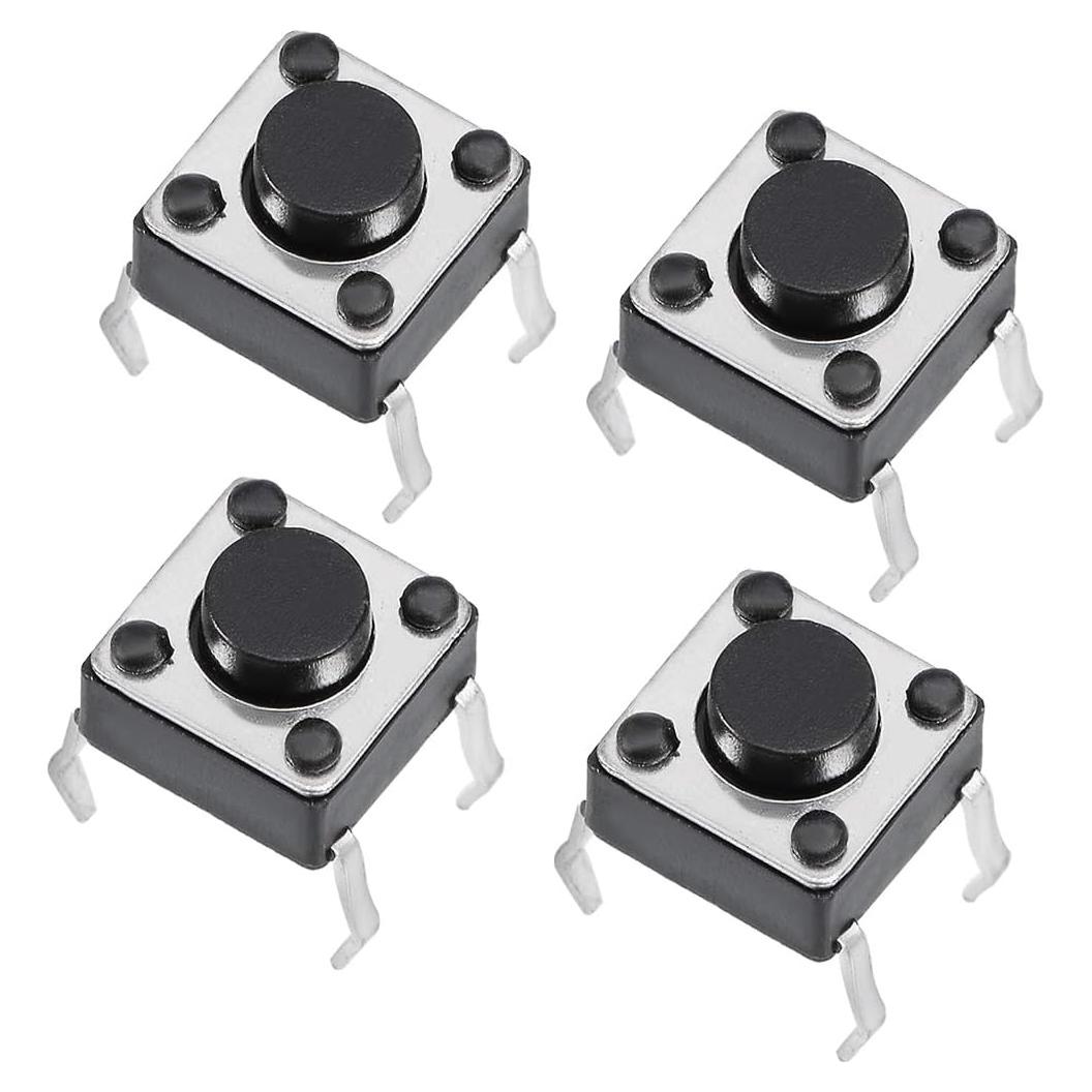 Interruptor Táctil Momentáneo uxcell 6x6x4.3mm 4 Pines - 4PCS
