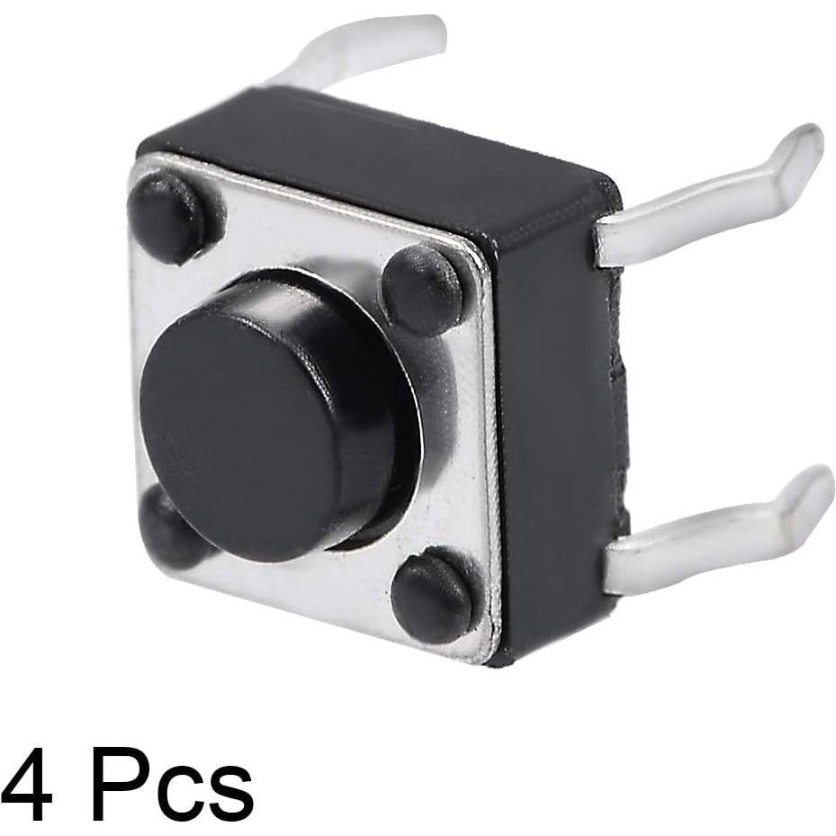 Interruptor Táctil Momentáneo uxcell 6x6x4.3mm 4 Pines - 4PCS