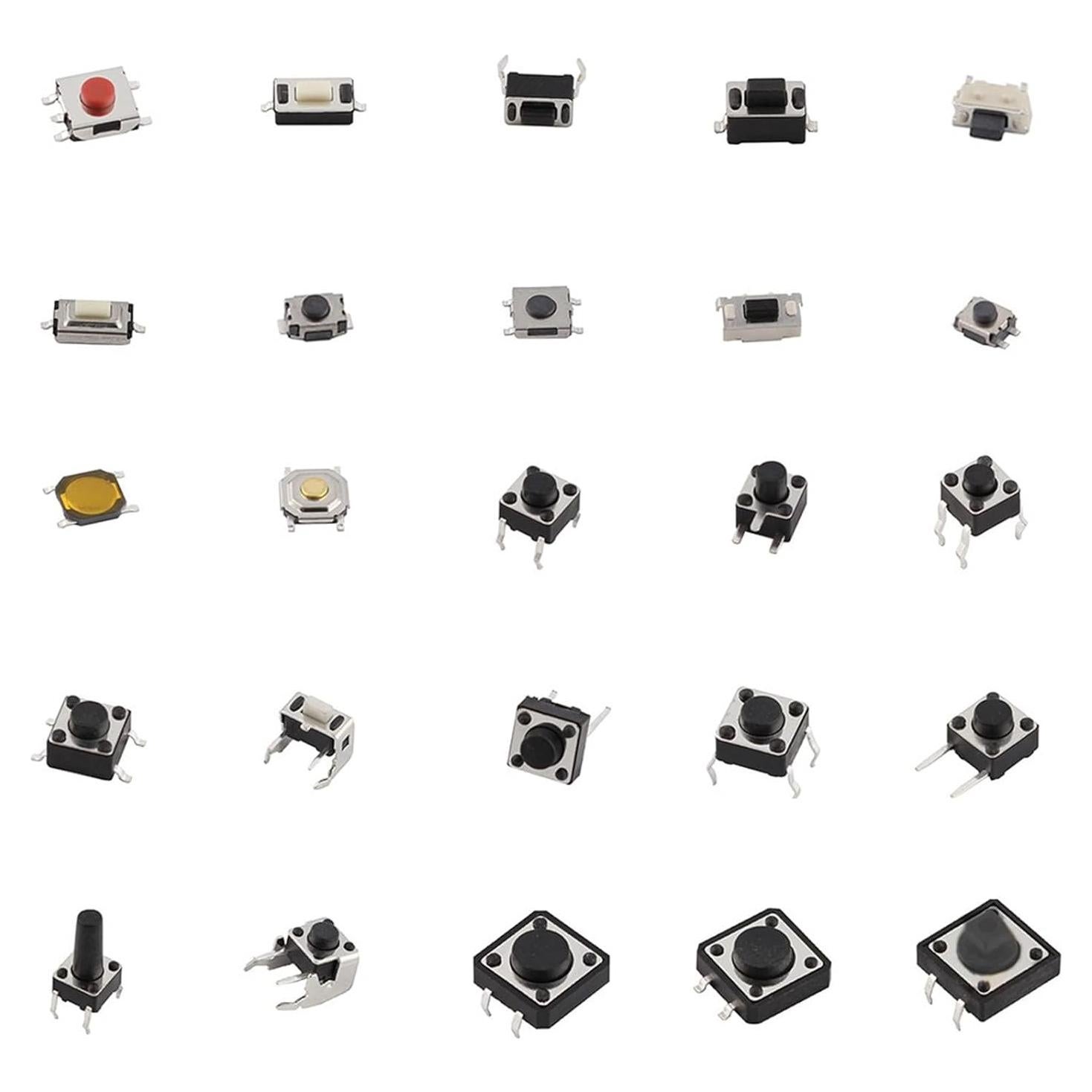 Kit de Interruptores Táctiles Micro NewLuyer 125 Piezas 25 Valores