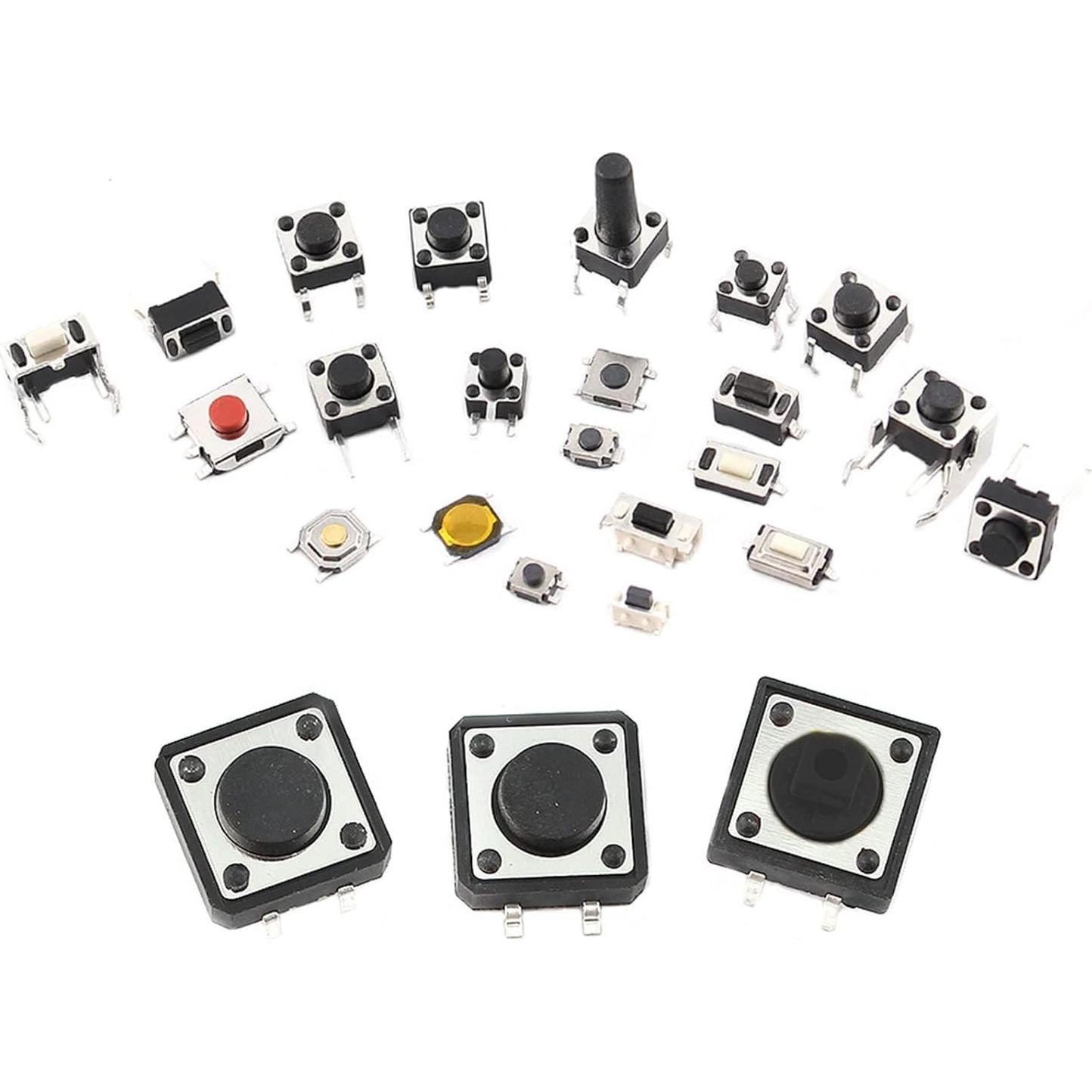 Kit de Interruptores Táctiles Micro NewLuyer 125 Piezas 25 Valores