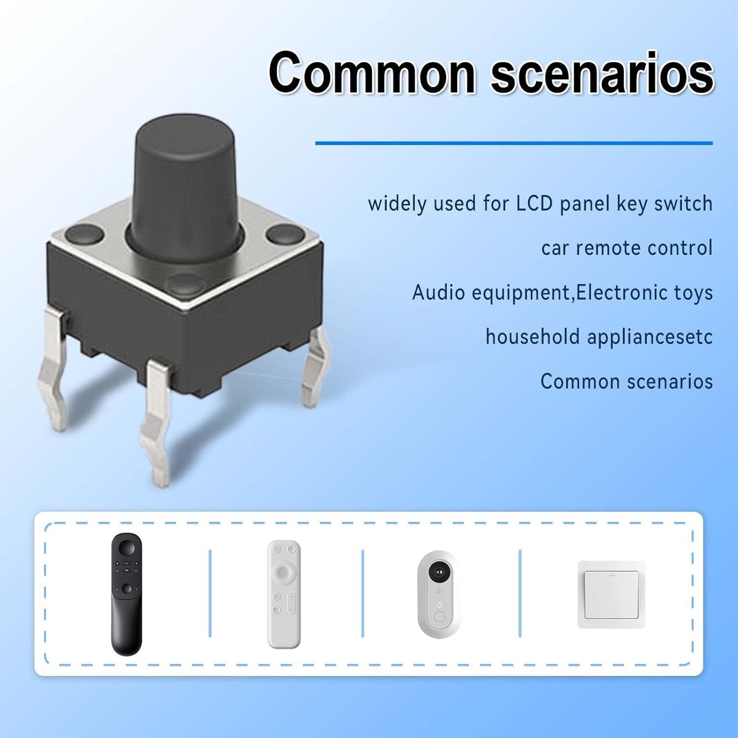 Kit de Interruptores Táctiles Juasky 460pcs 24 Valores DC12V