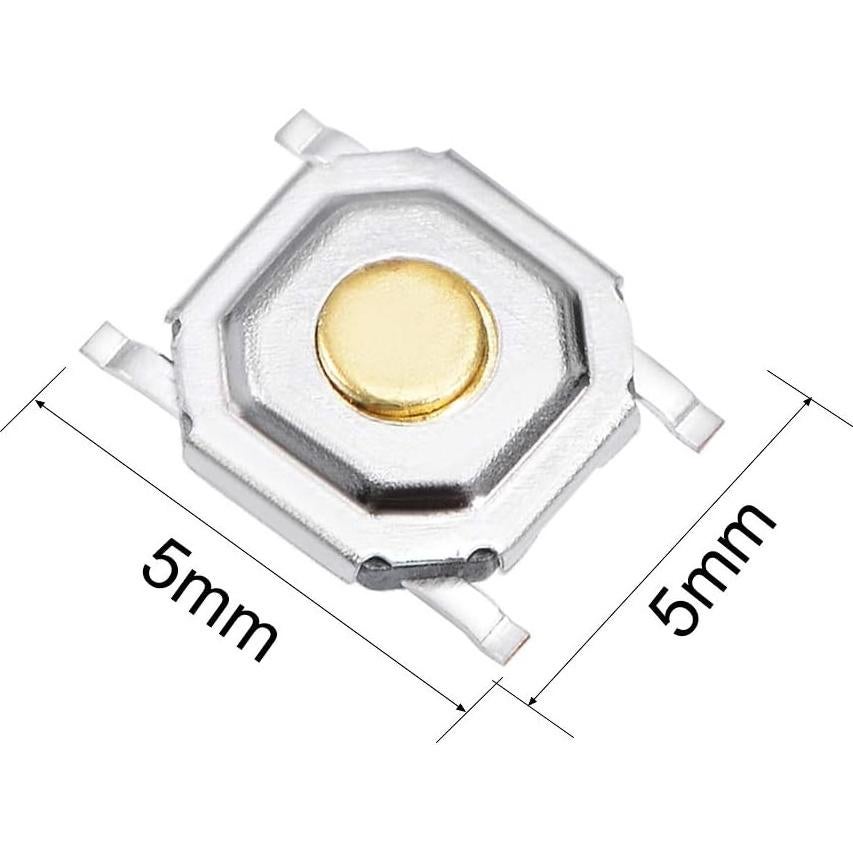 Interruptor Táctil SPST uxcell 50PCS 5x5x1.5mm Montaje PCB
