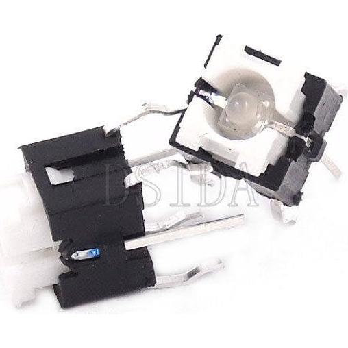 Interruptores Táctiles Genérico 10PCS 6x6x7mm con LED Azul