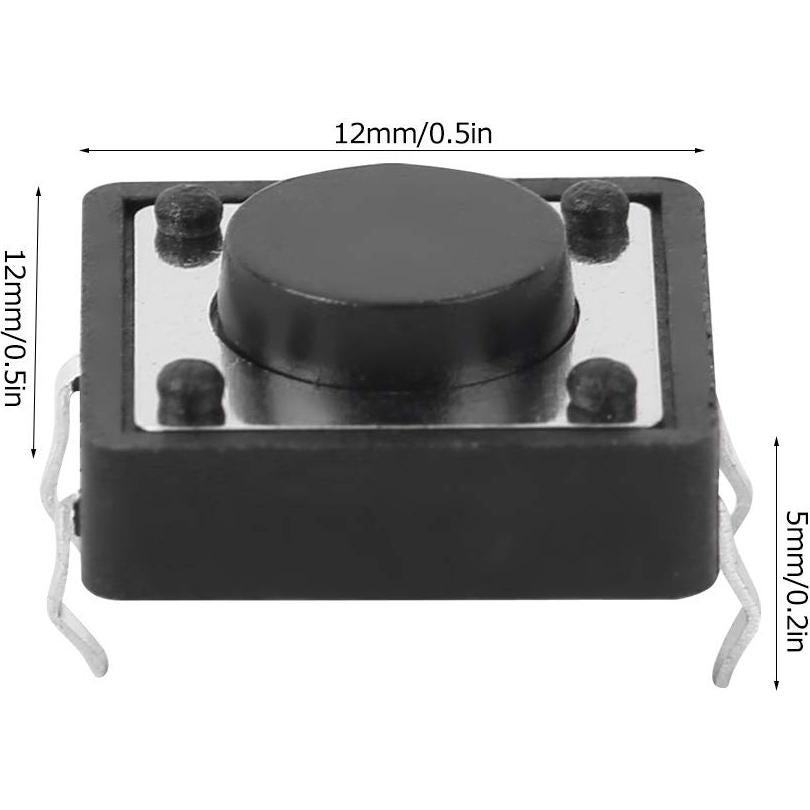 Interruptor táctil momentáneo Fafeicy 100 piezas 12V 50mA DIP