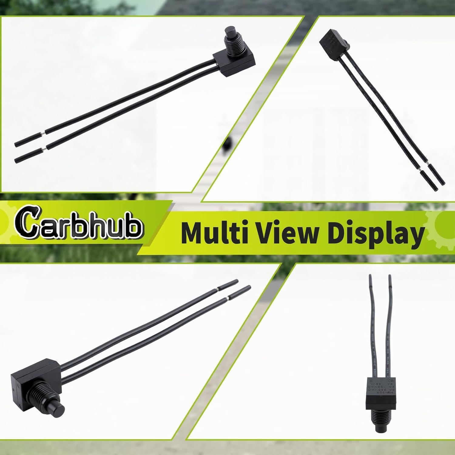 5 Pcs Interruptor de Botón a Prueba de Agua Carbhub 12V