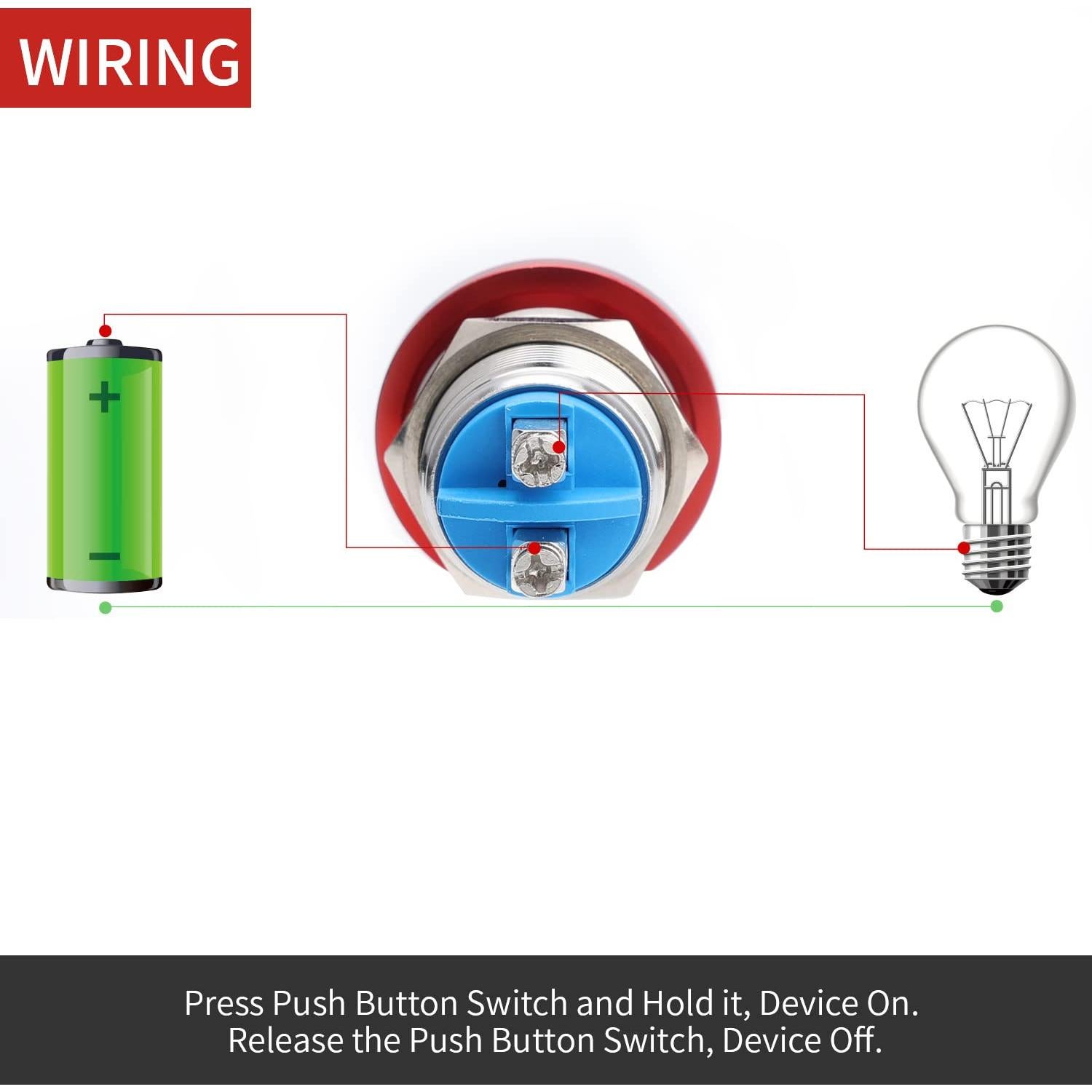 Interruptor Pulsador Cabeza de Hongo APIELE 22mm Rojo IP65 250V 5A