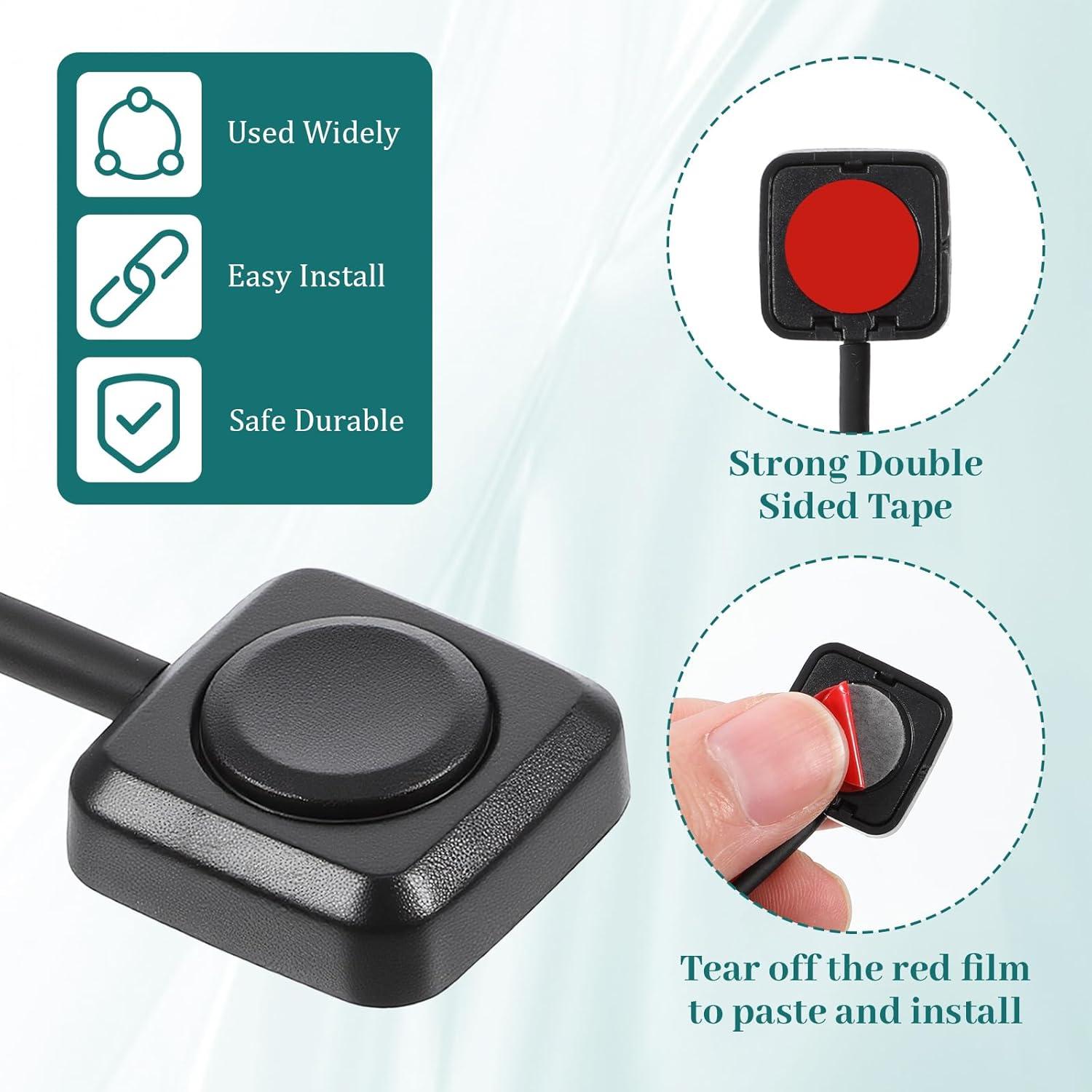 Interruptor de Botón Momentáneo 12V Alrhso 4 Pcs Impermeable