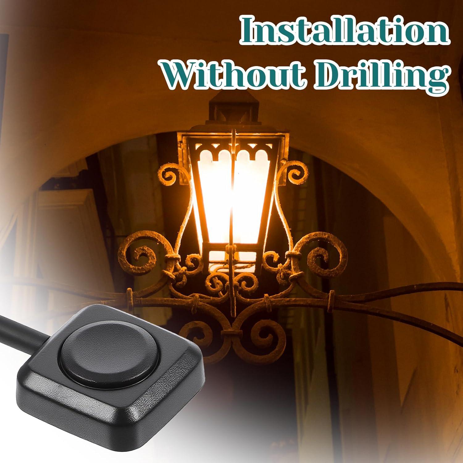 Interruptor de Botón Momentáneo 12V Alrhso 4 Pcs Impermeable