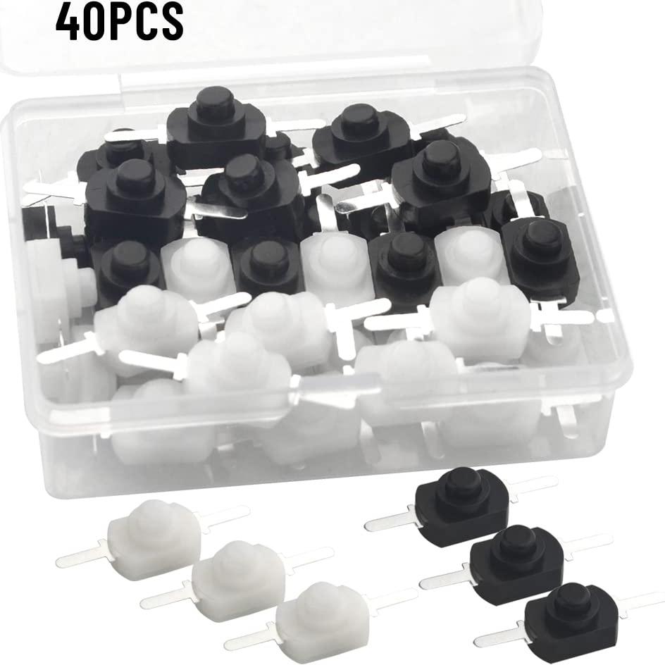 WMYCONGCONG 40 Piezas Interruptor Botón Pulsador Mini 30V 1A