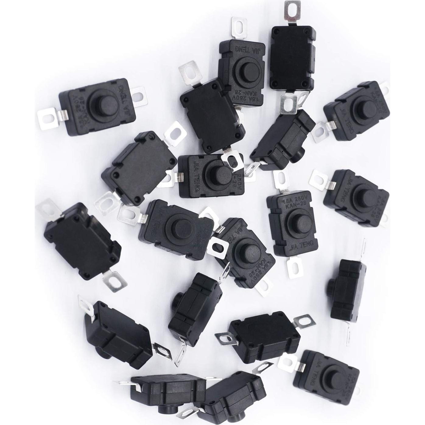 Interruptor de Botón Mini TWTADE 20 Piezas 250V 1.5A