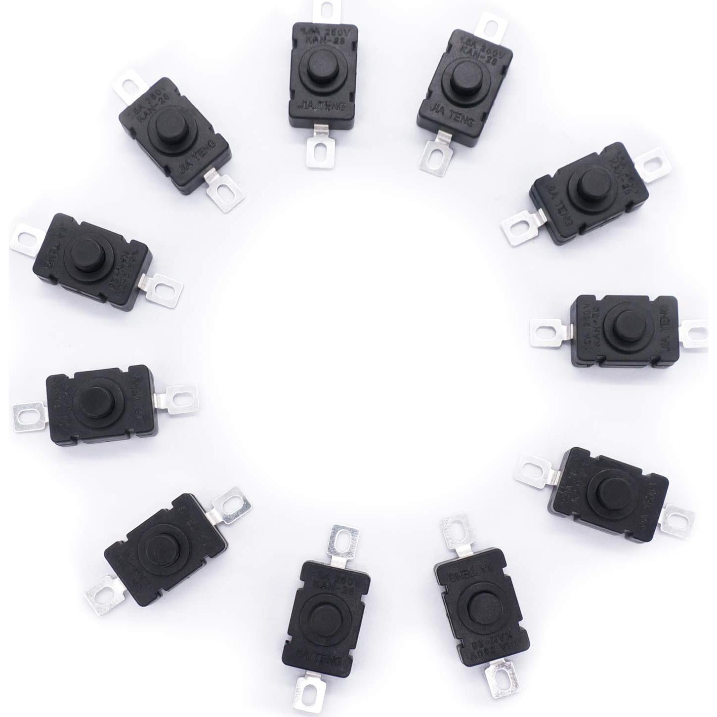 Interruptor de Botón Mini TWTADE 20 Piezas 250V 1.5A