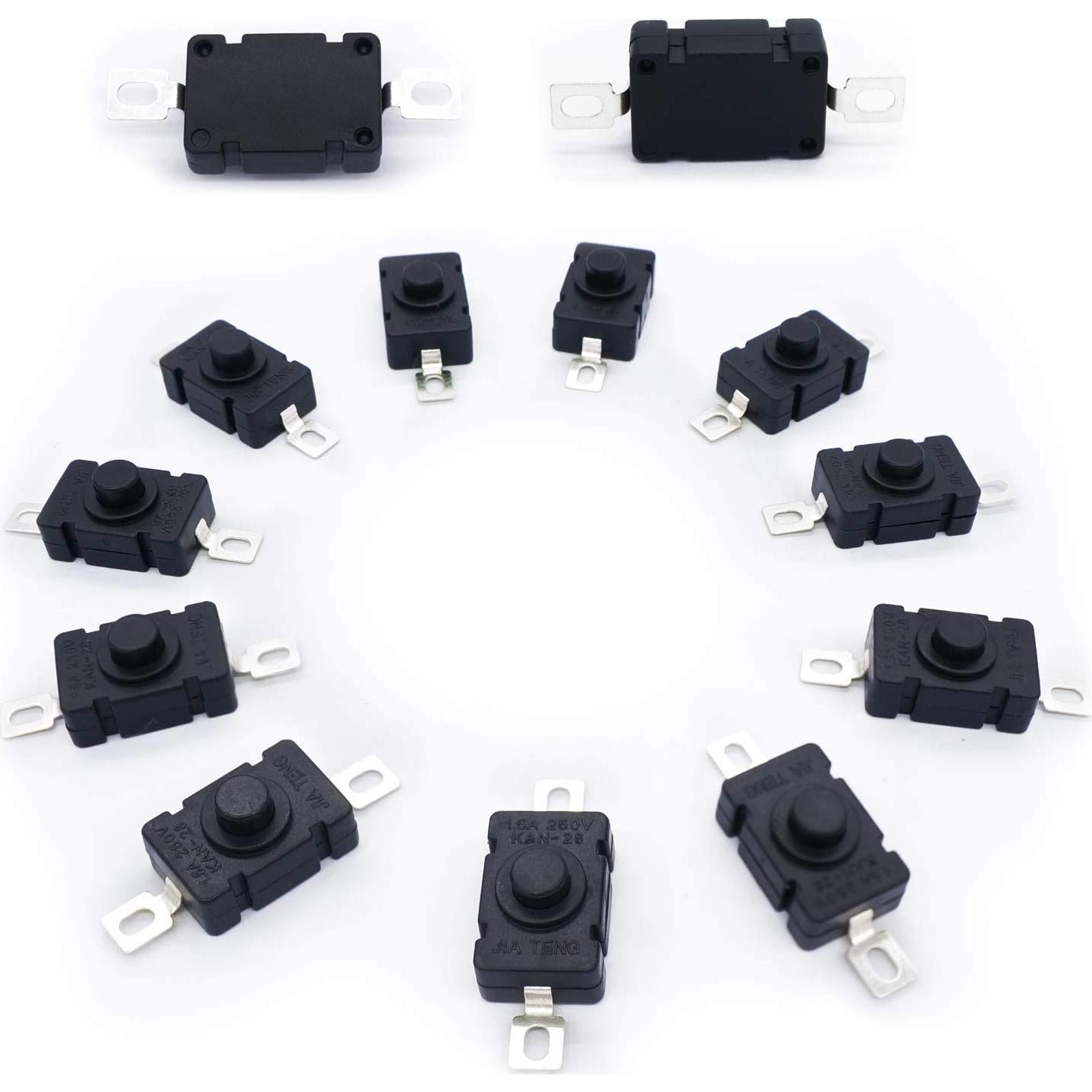 Interruptor de Botón Mini TWTADE 20 Piezas 250V 1.5A