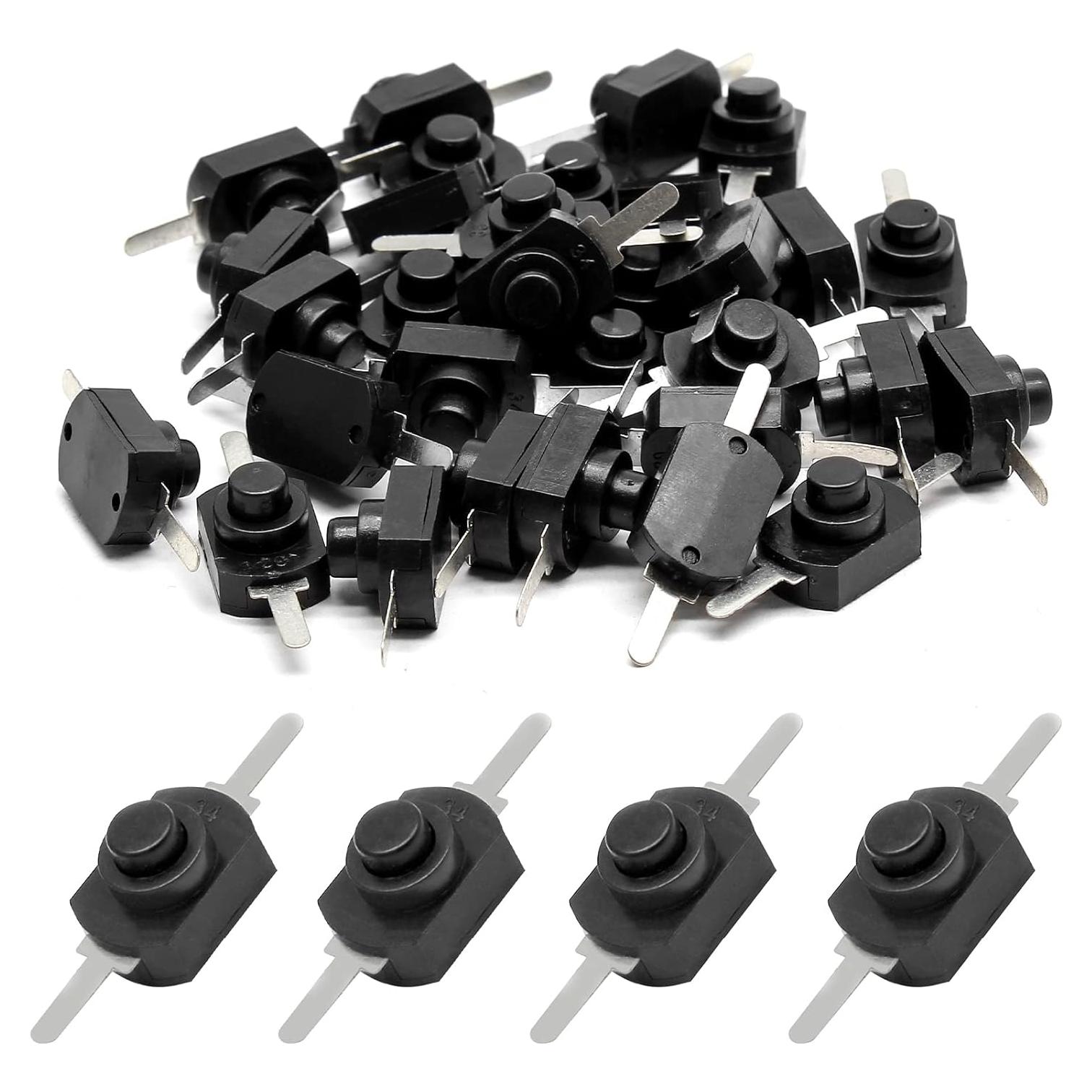 Interruptor Micro ON/OFF Litoexpe 50 Pcs 30V 1A Negro