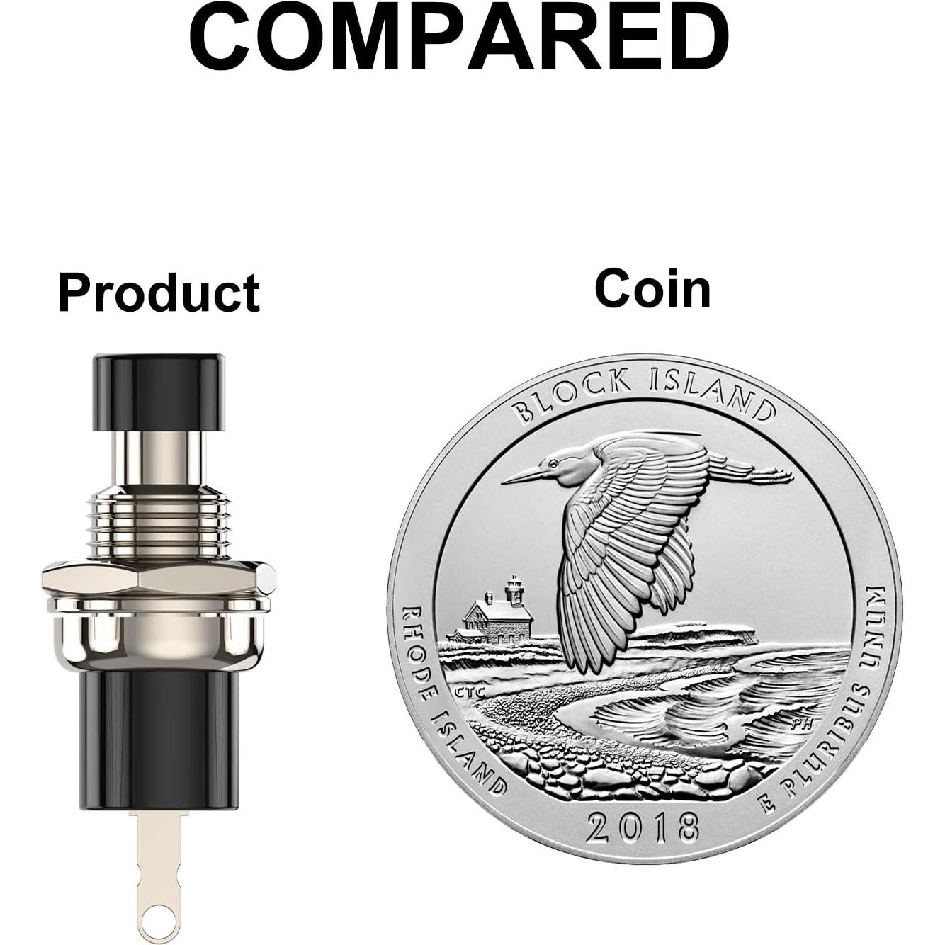 Interruptor de botón momentáneo DIYhz NC 1A 250V 10pcs