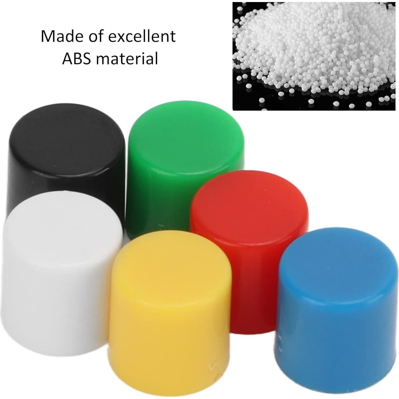 180 Cubiertas de Botón de Presión ABS Walfront - 6 Colores