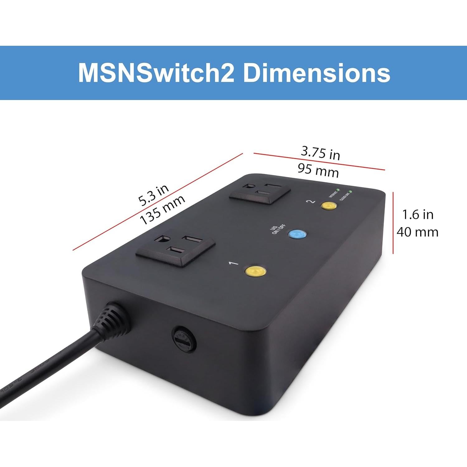 Interruptor Remoto Proxicast UIS-722b con 2 Salidas AC y Control por App