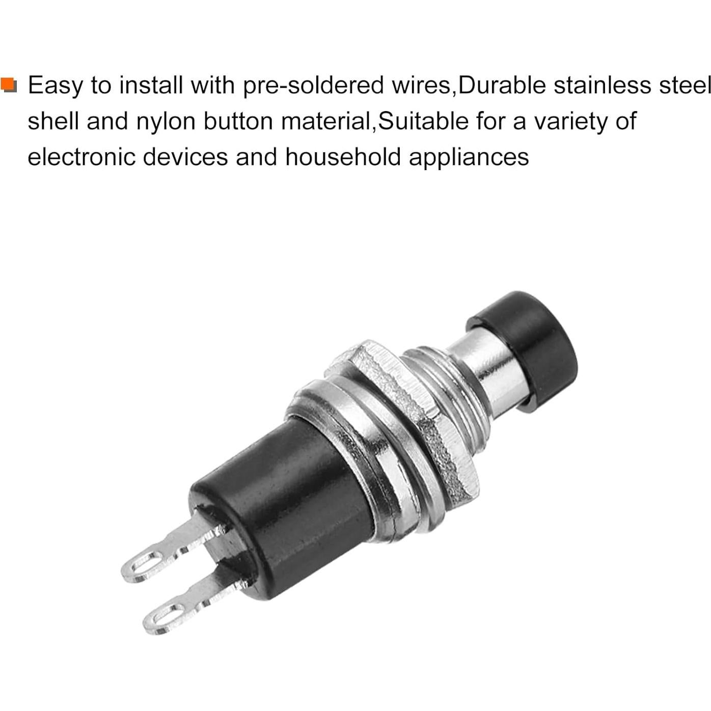 Interruptor de Botón Mini SPST NO 30 Pcs MECCANIXITY 7mm