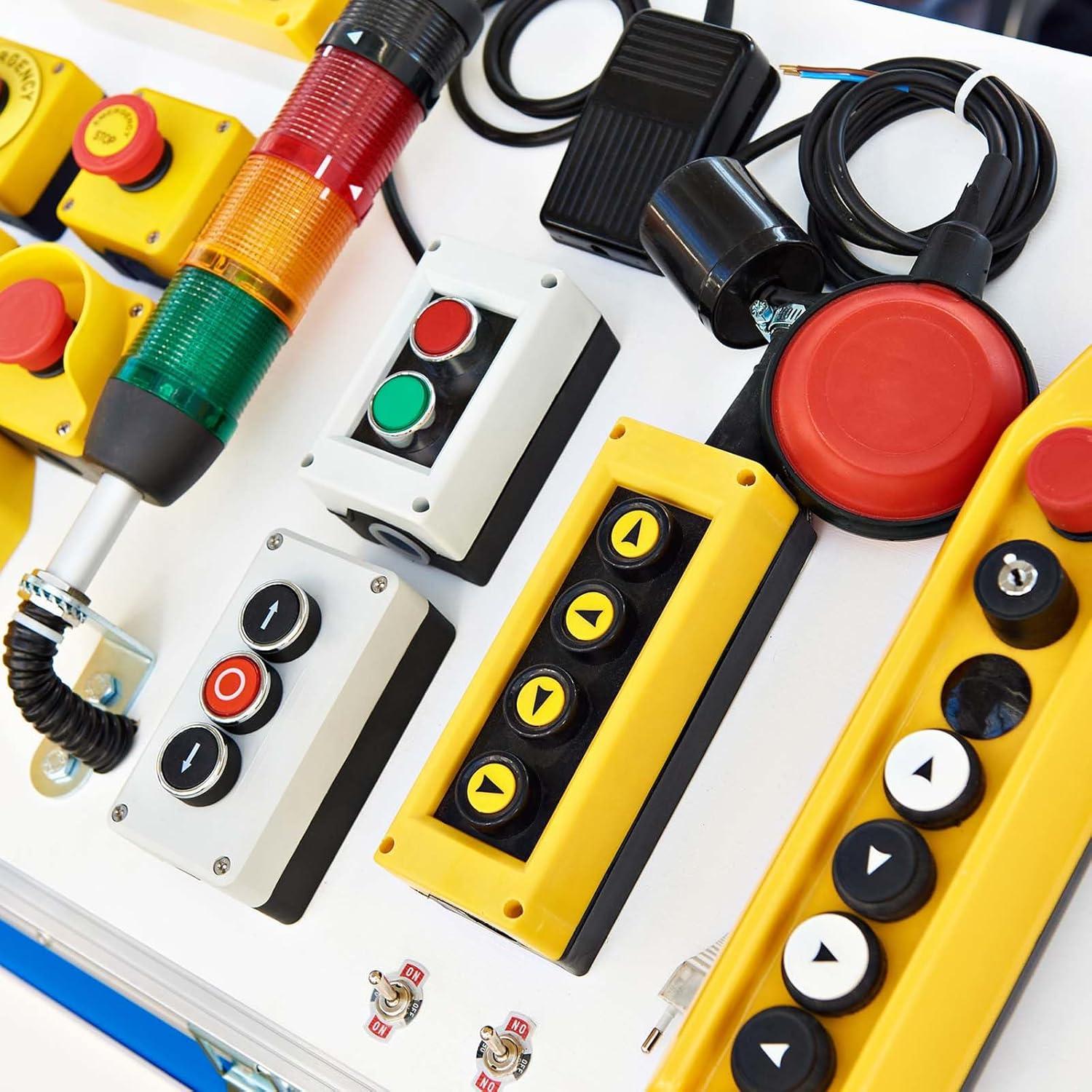 Caja de Control de Interruptor Pulsador 22mm uxcell