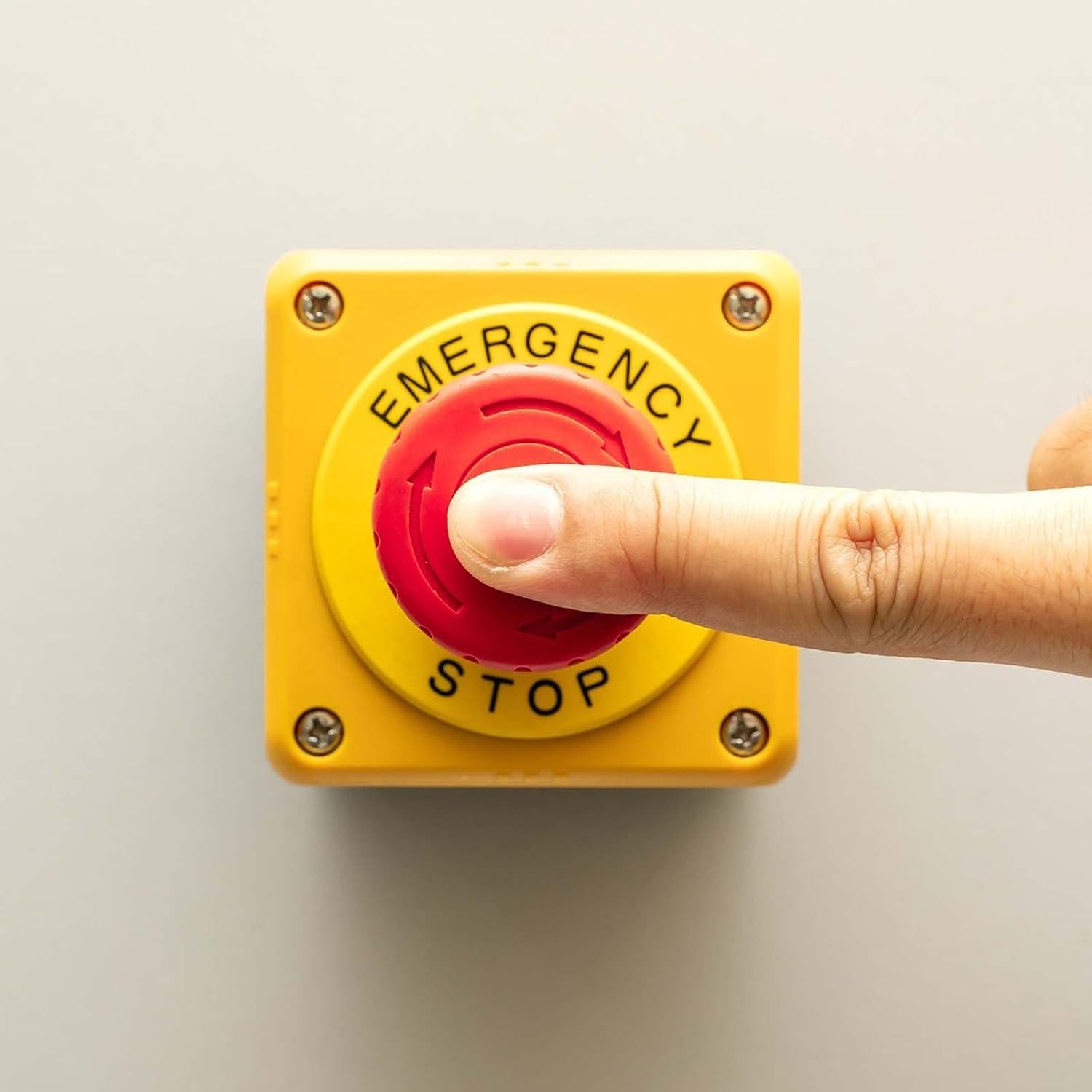 Caja de Control de Interruptor Pulsador 22mm uxcell