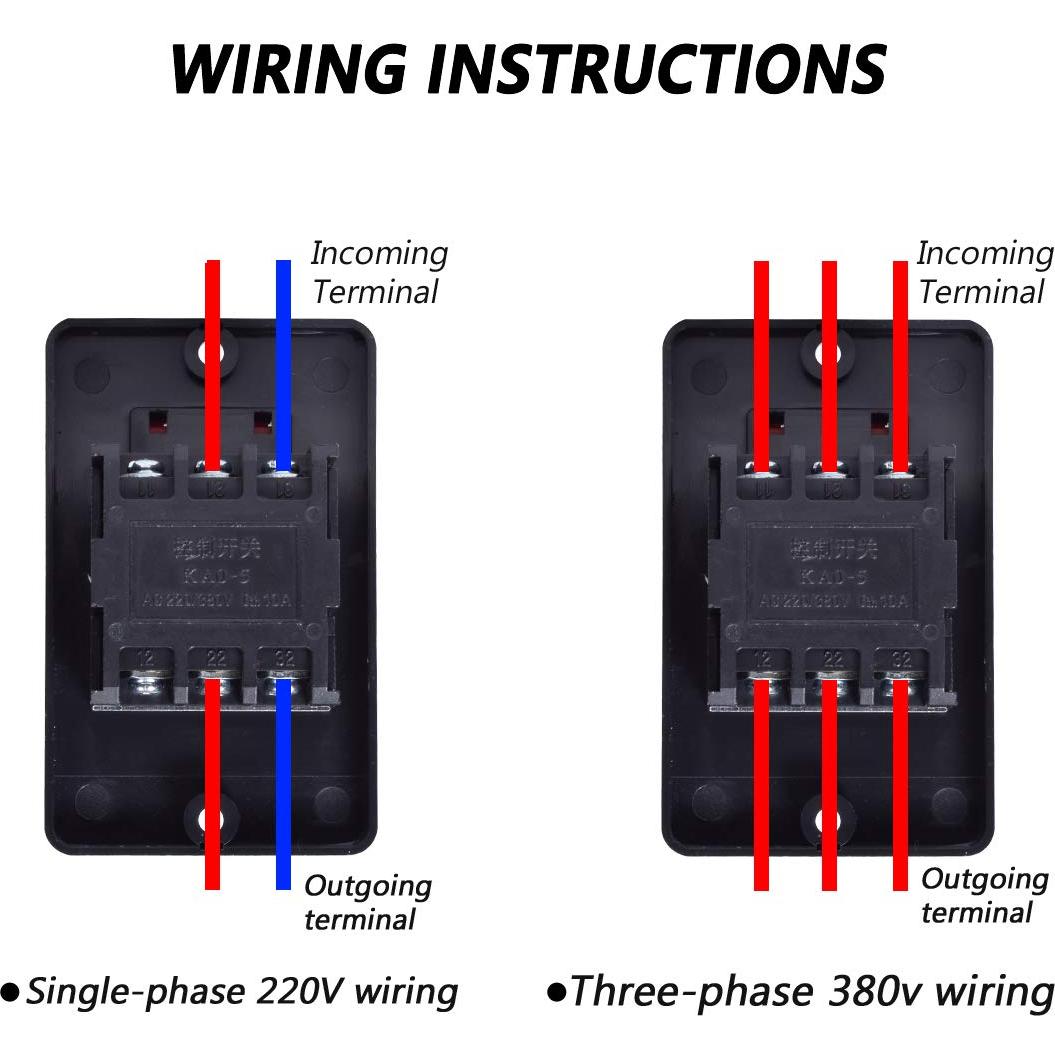 Interruptor de Botón a Prueba de Agua mxuteuk KAO-5M 10A 220V/380V
